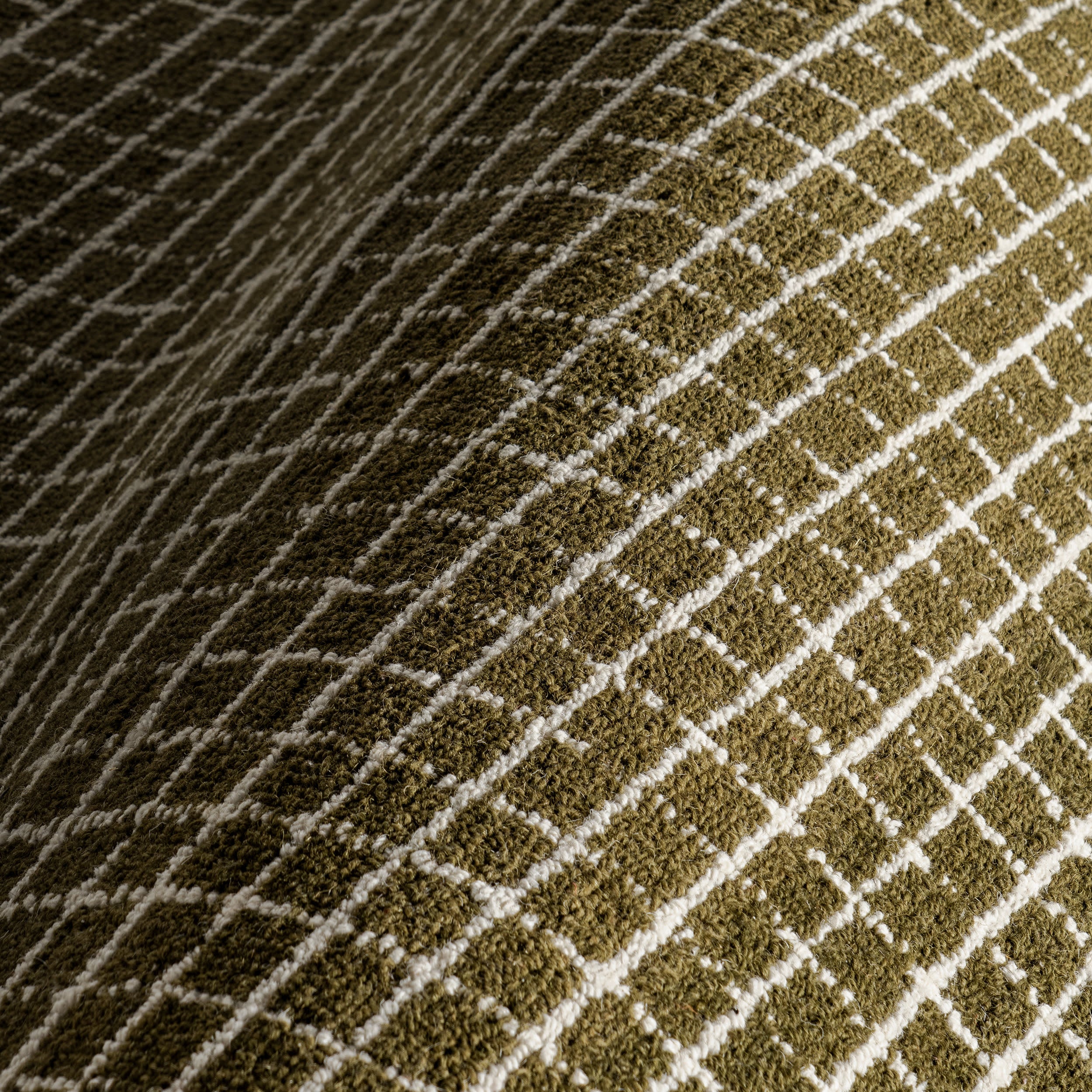 Melrose Checked Rug | Moss - Image 3