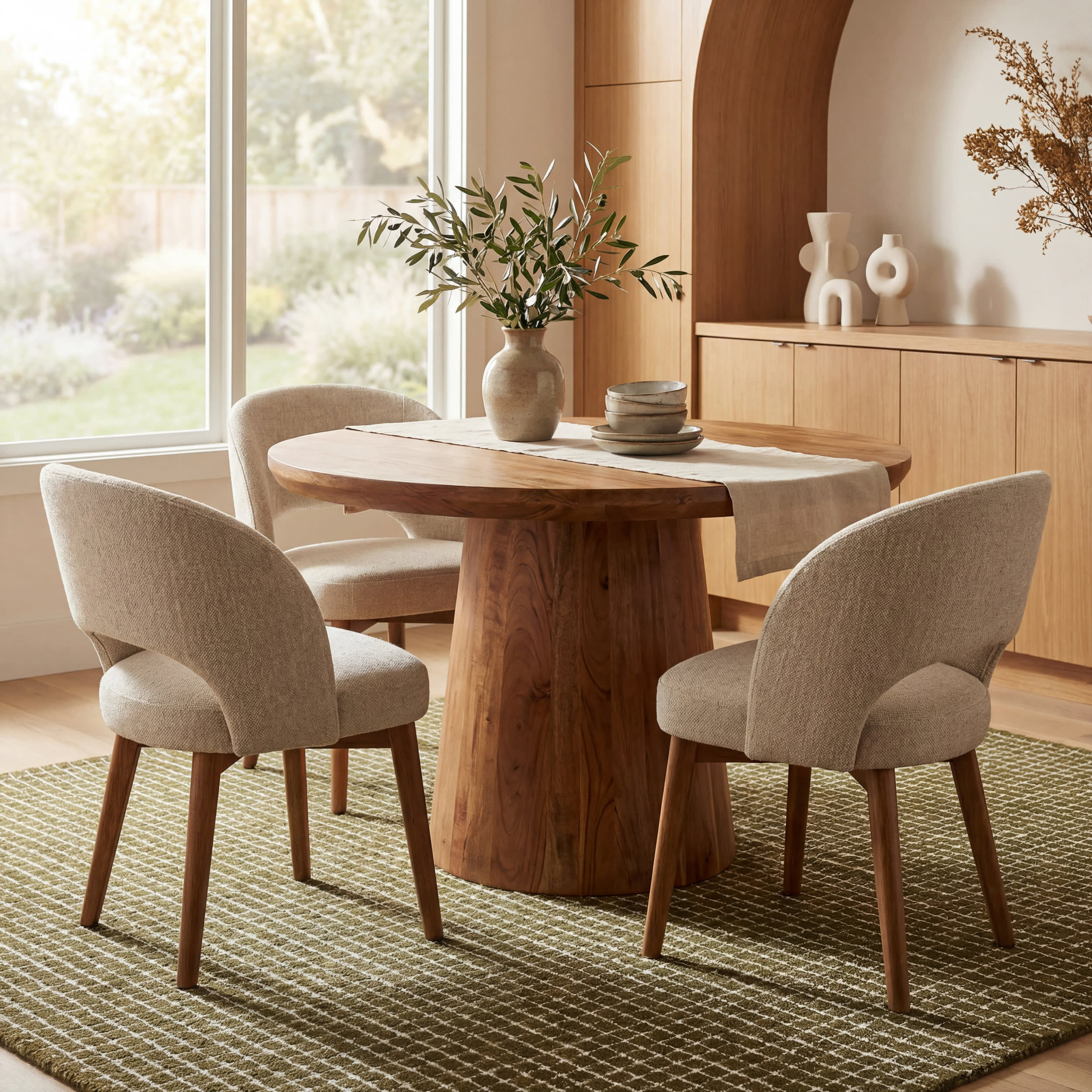 Melrose Checked Rug | Moss - Image 7