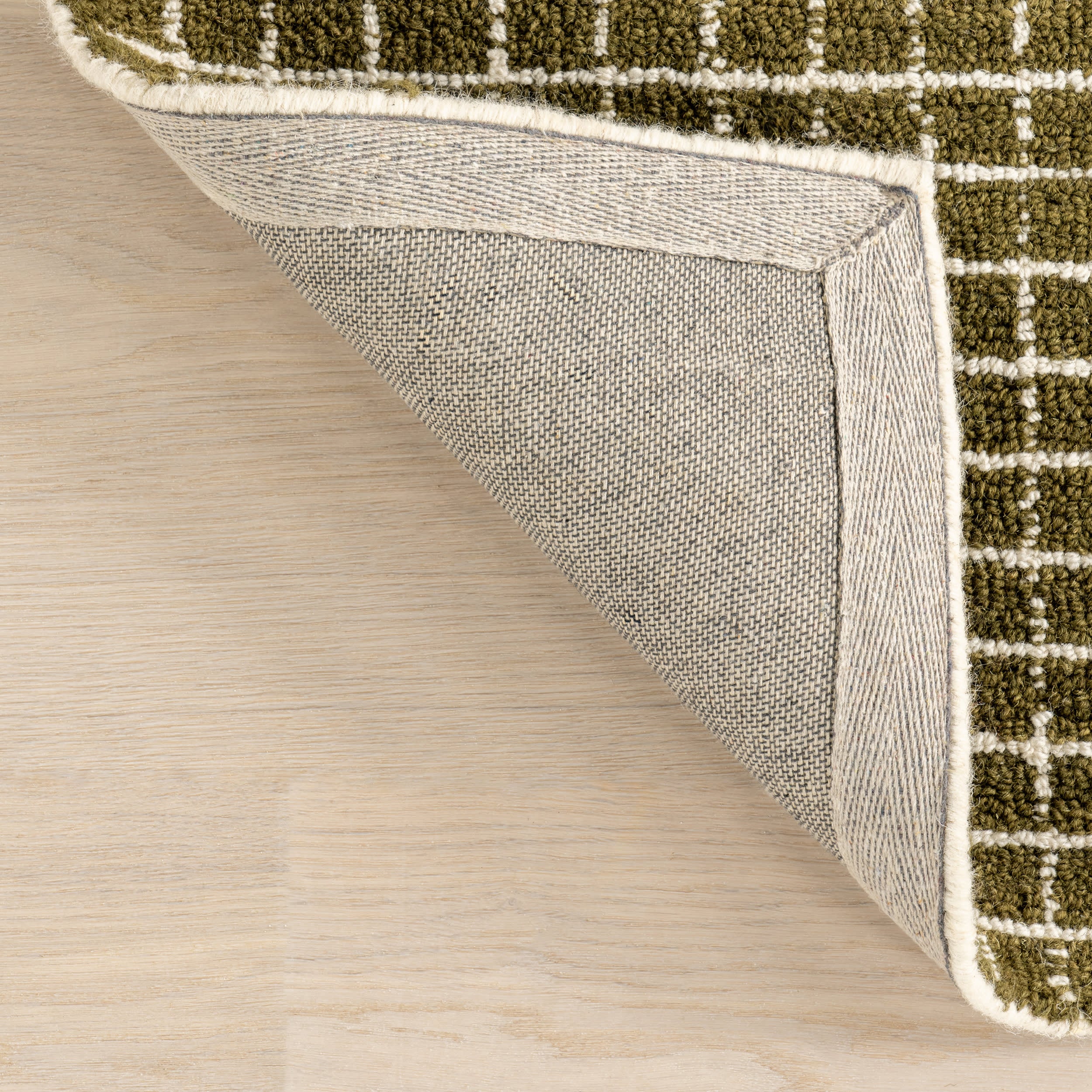 Melrose Checked Rug | Moss - Image 8