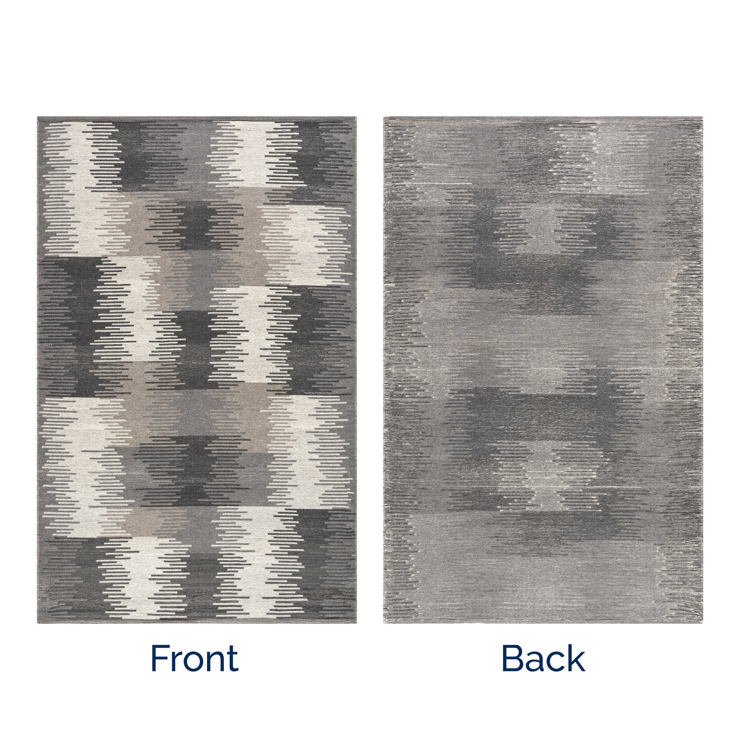 Memento Abstract Reversible Wool Rug | Charcoal - Image 10