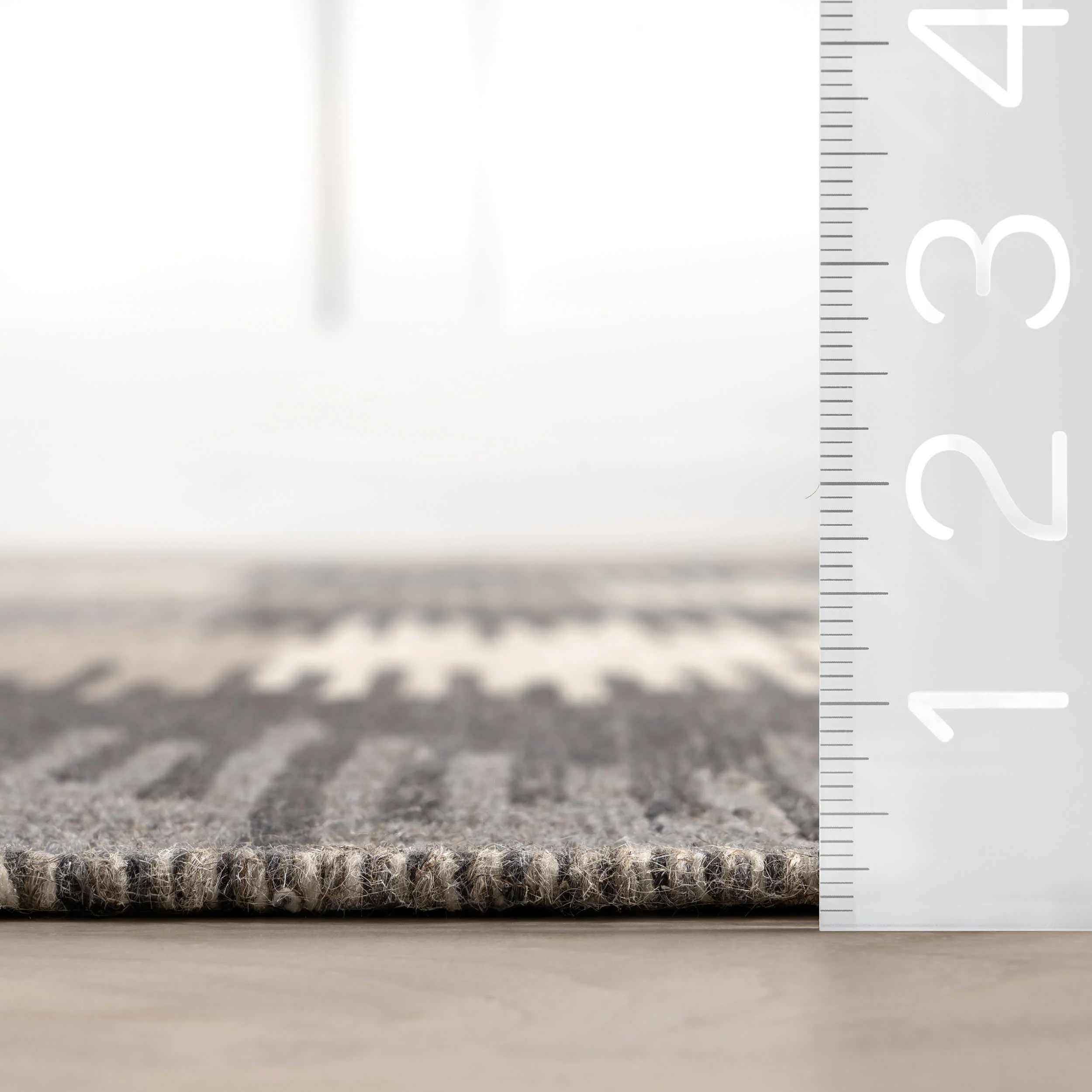 Memento Abstract Reversible Wool Rug | Charcoal - Image 6