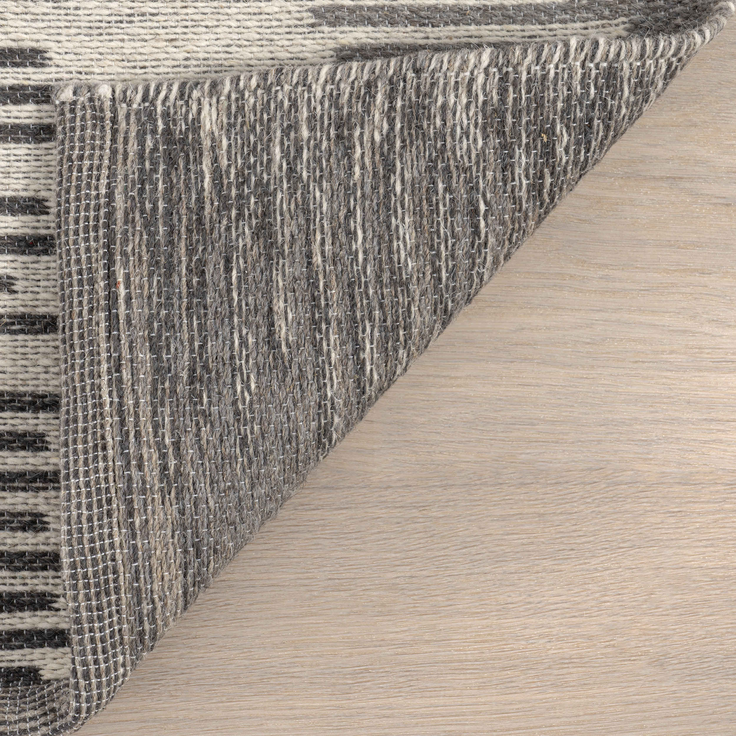 Memento Abstract Reversible Wool Rug | Charcoal - Image 7