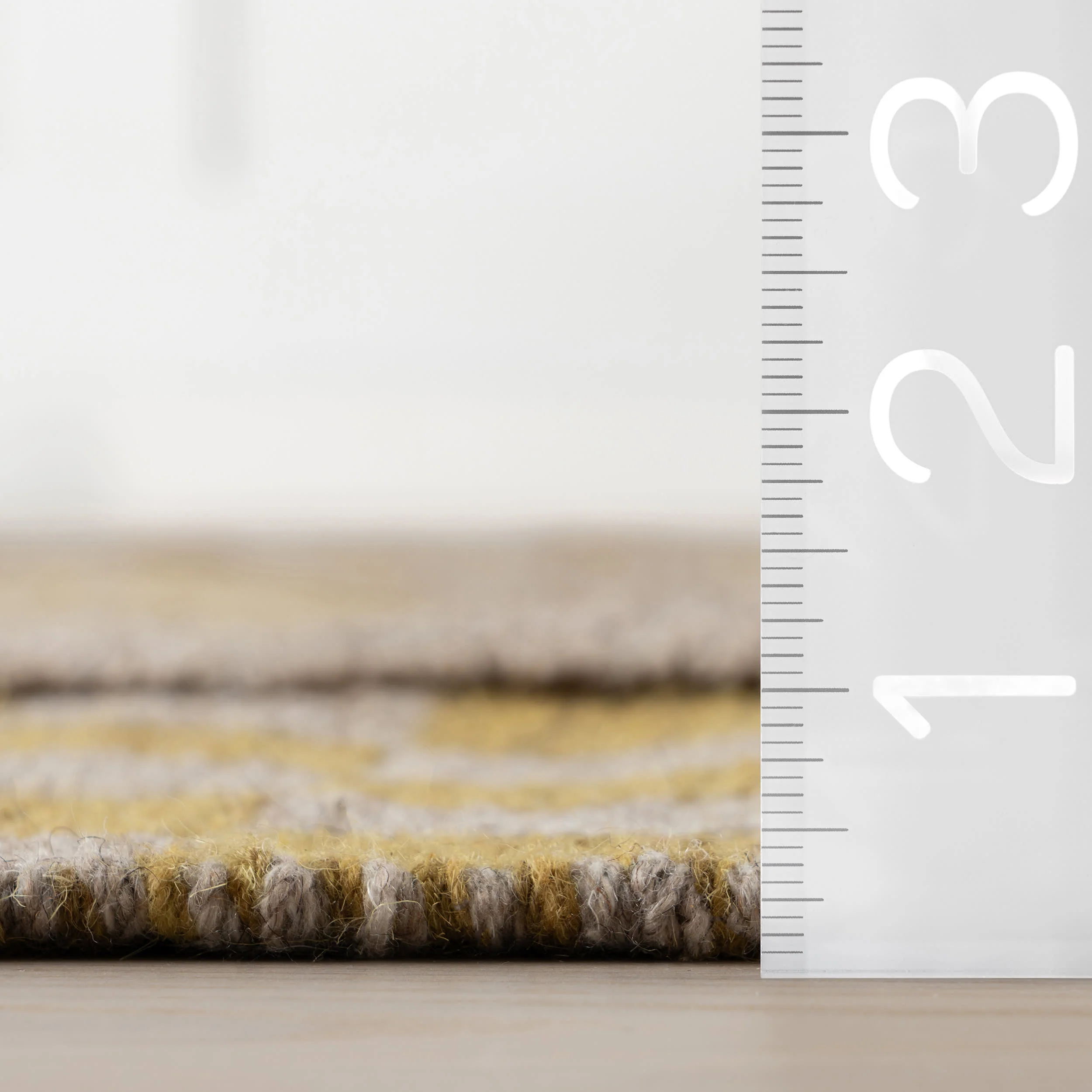 Memphis Modern Checkered Hand Woven Rug | Golden Yellow - Image 5
