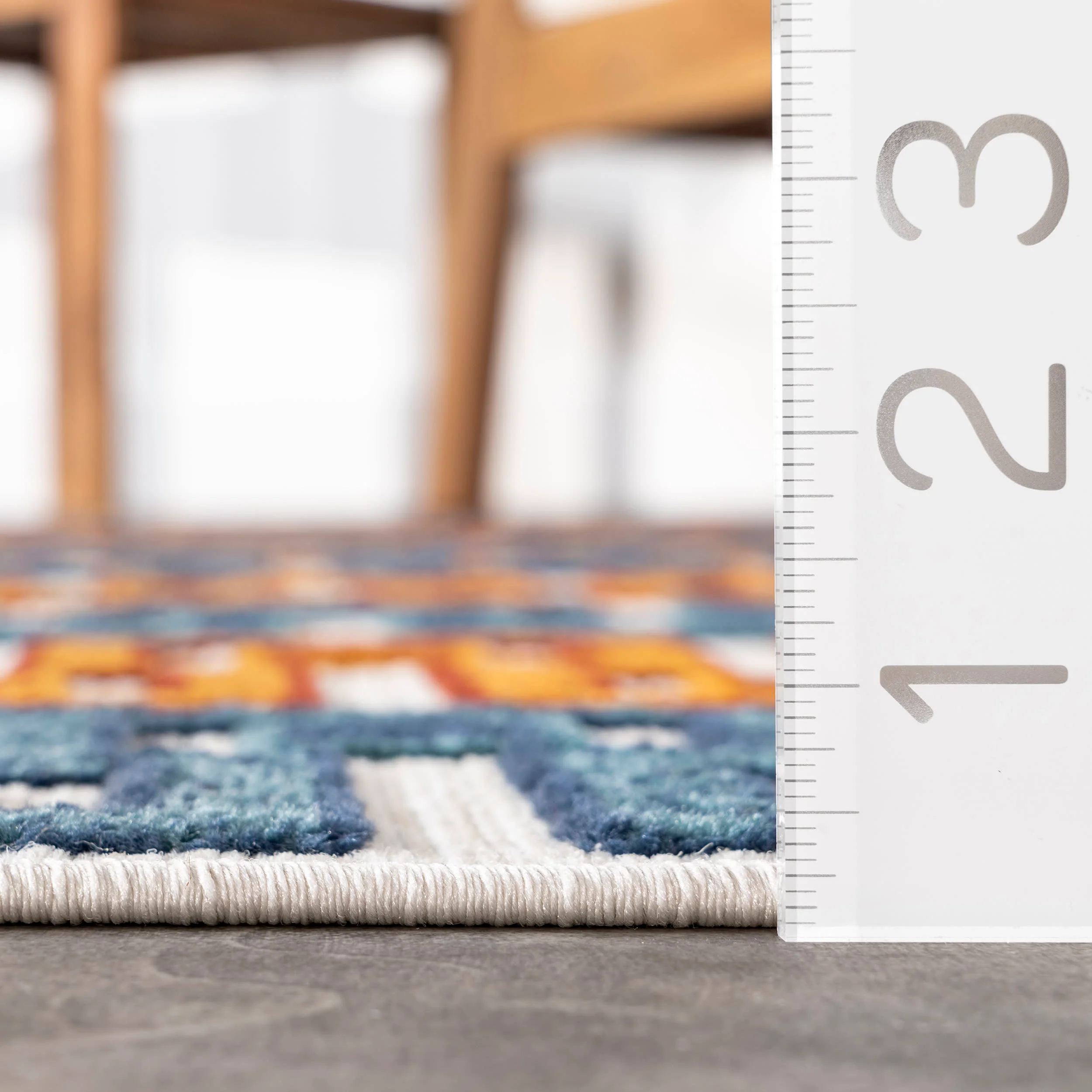 Mercer Banded Indoor/Outdoor Rug | Blue Multicolor - Image 5
