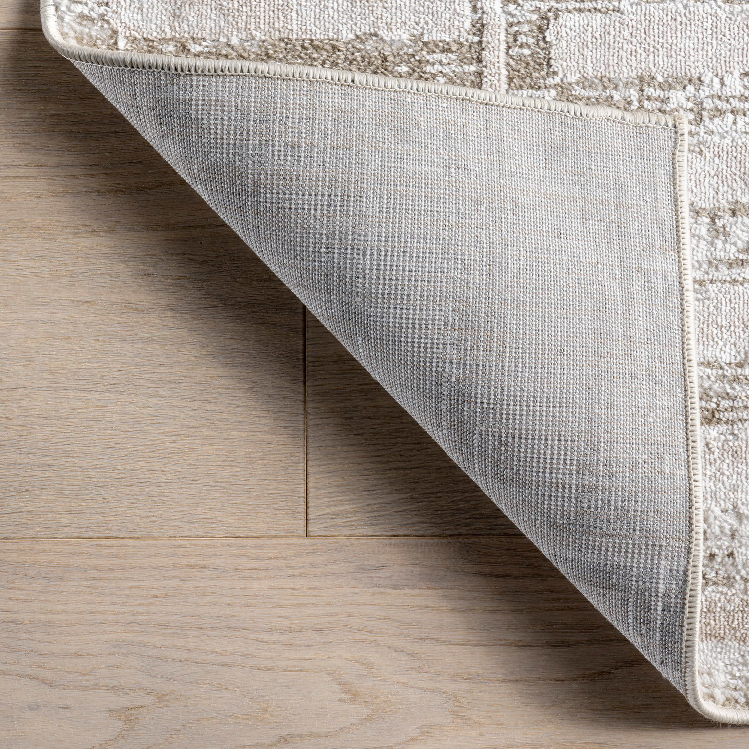 Mercy Geometric Washable Rug | Light Beige - Image 7