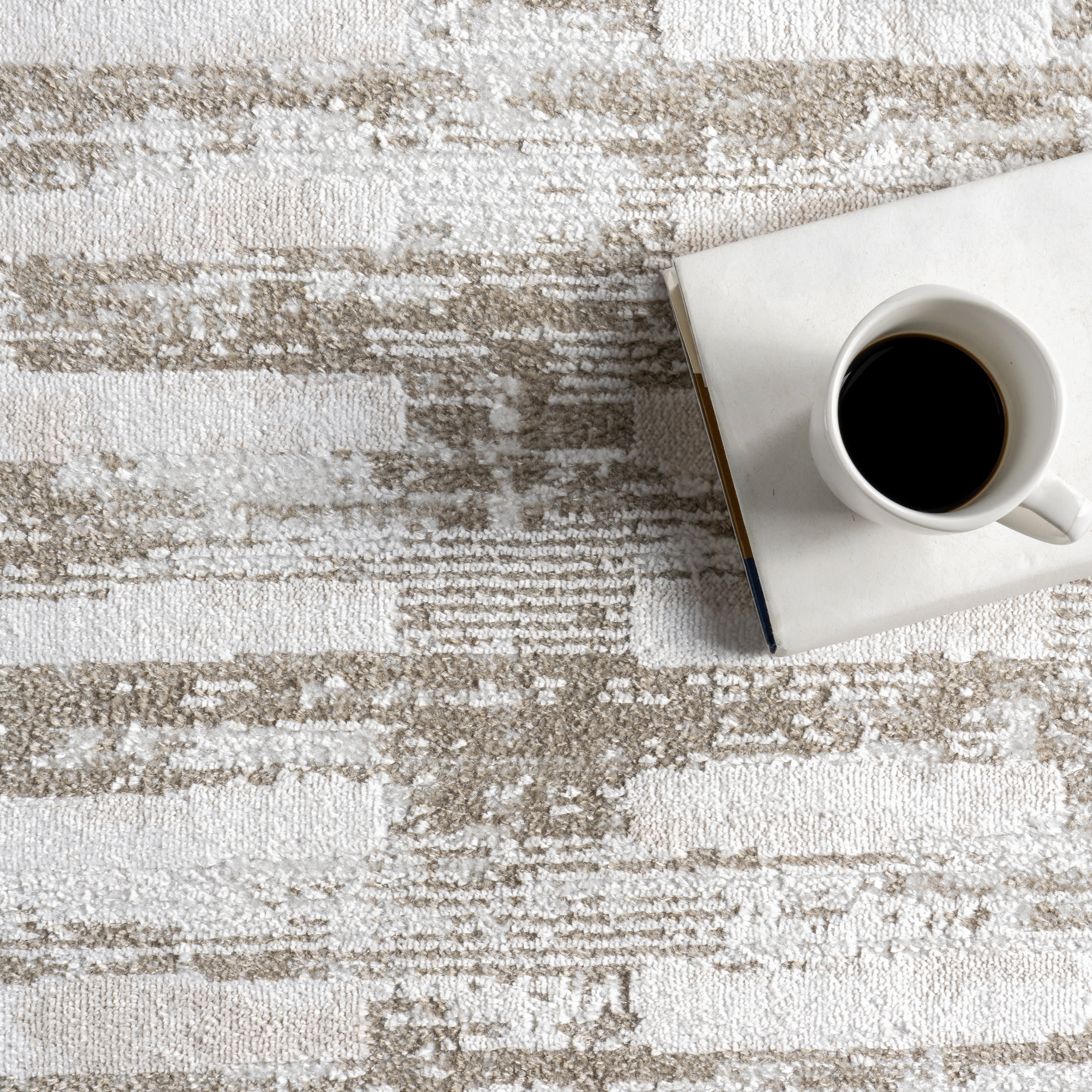 Mercy Geometric Washable Rug | Light Beige - Image 8