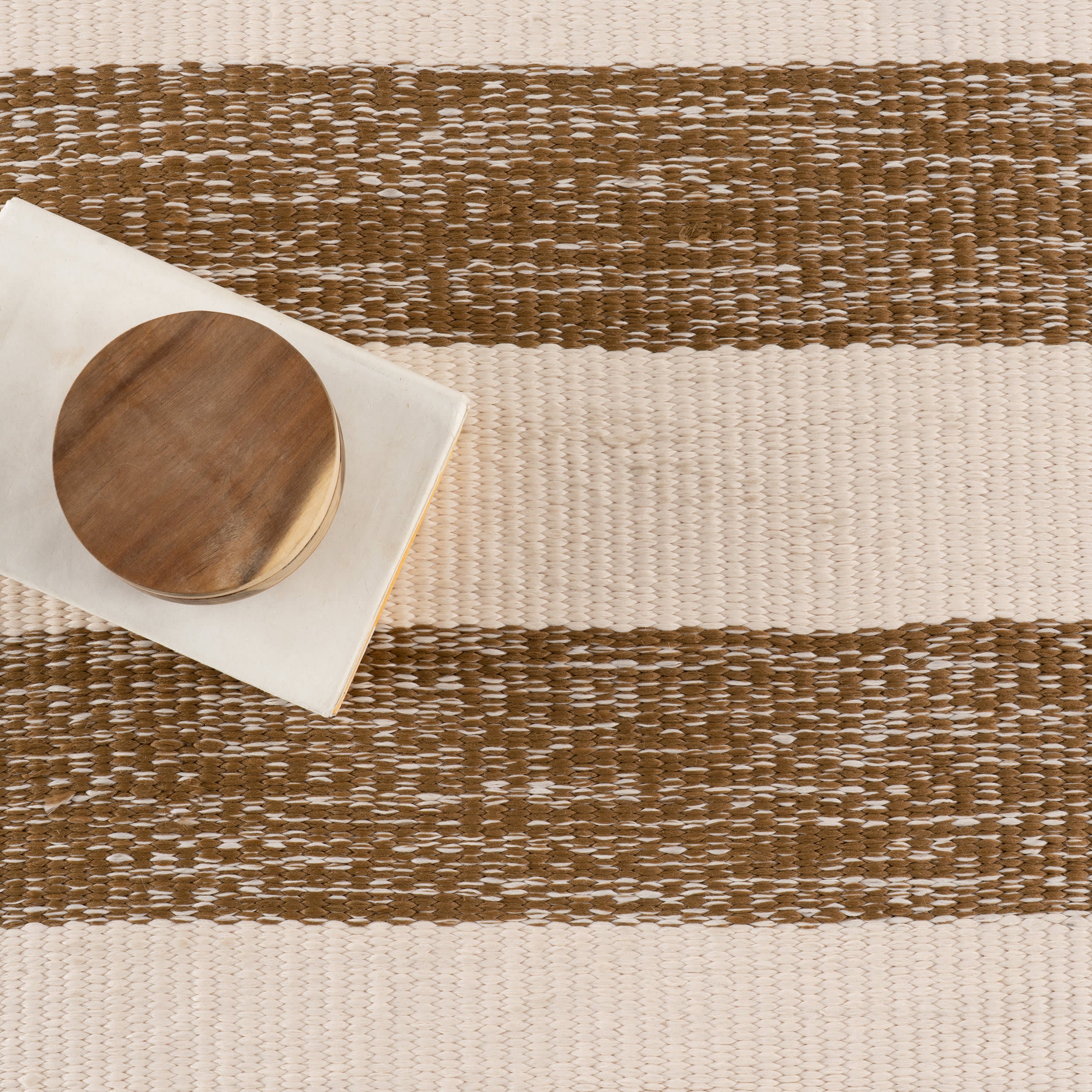 Merindah Striped Indoor/Outdoor Rug | Brown - Image 8