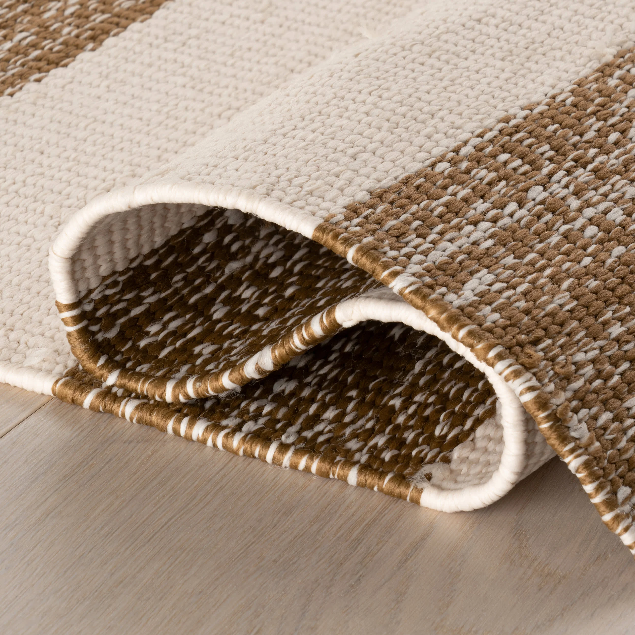 Merindah Striped Indoor/Outdoor Rug | Brown - Image 9