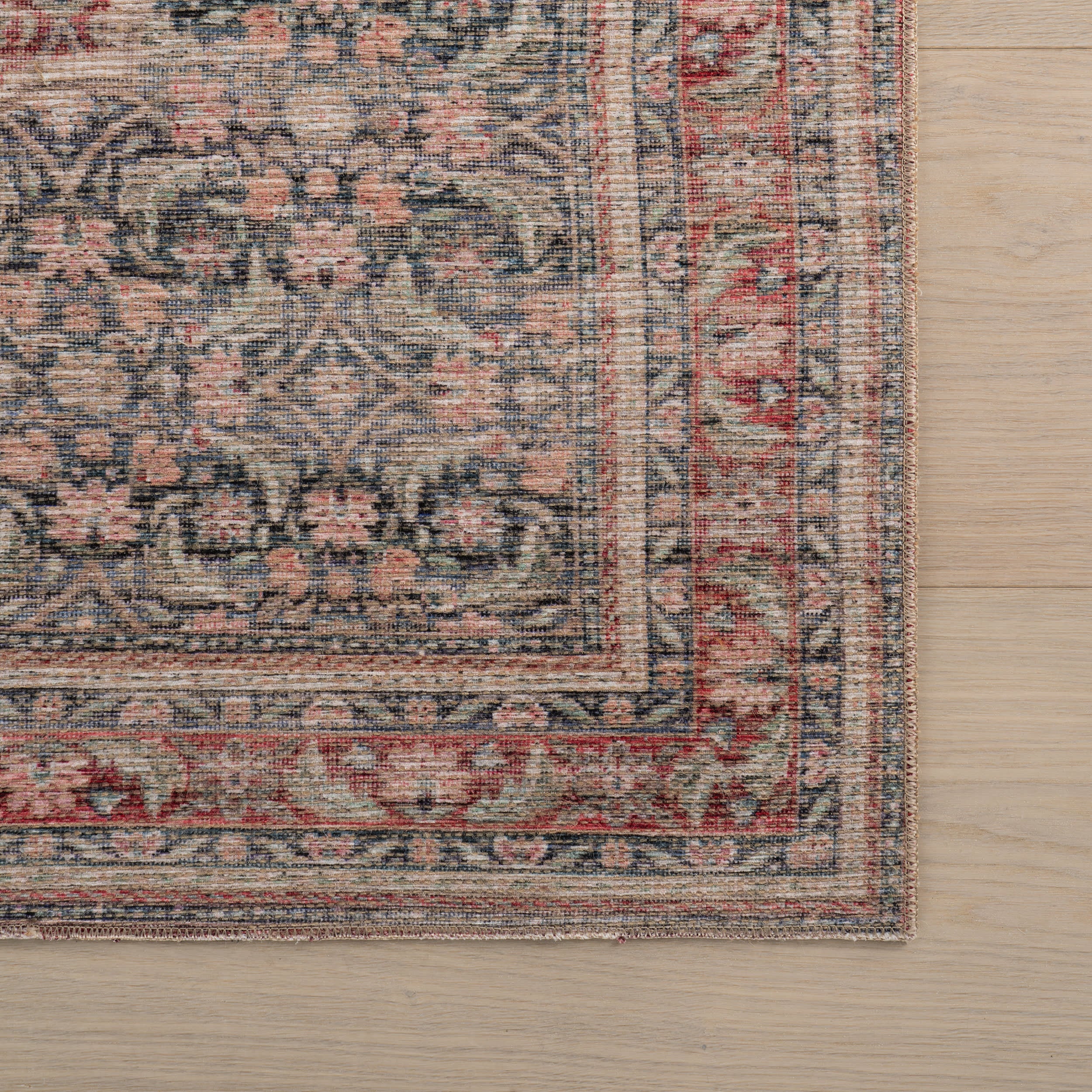 Merit Traditional Medallion Rug | Red - Image 4