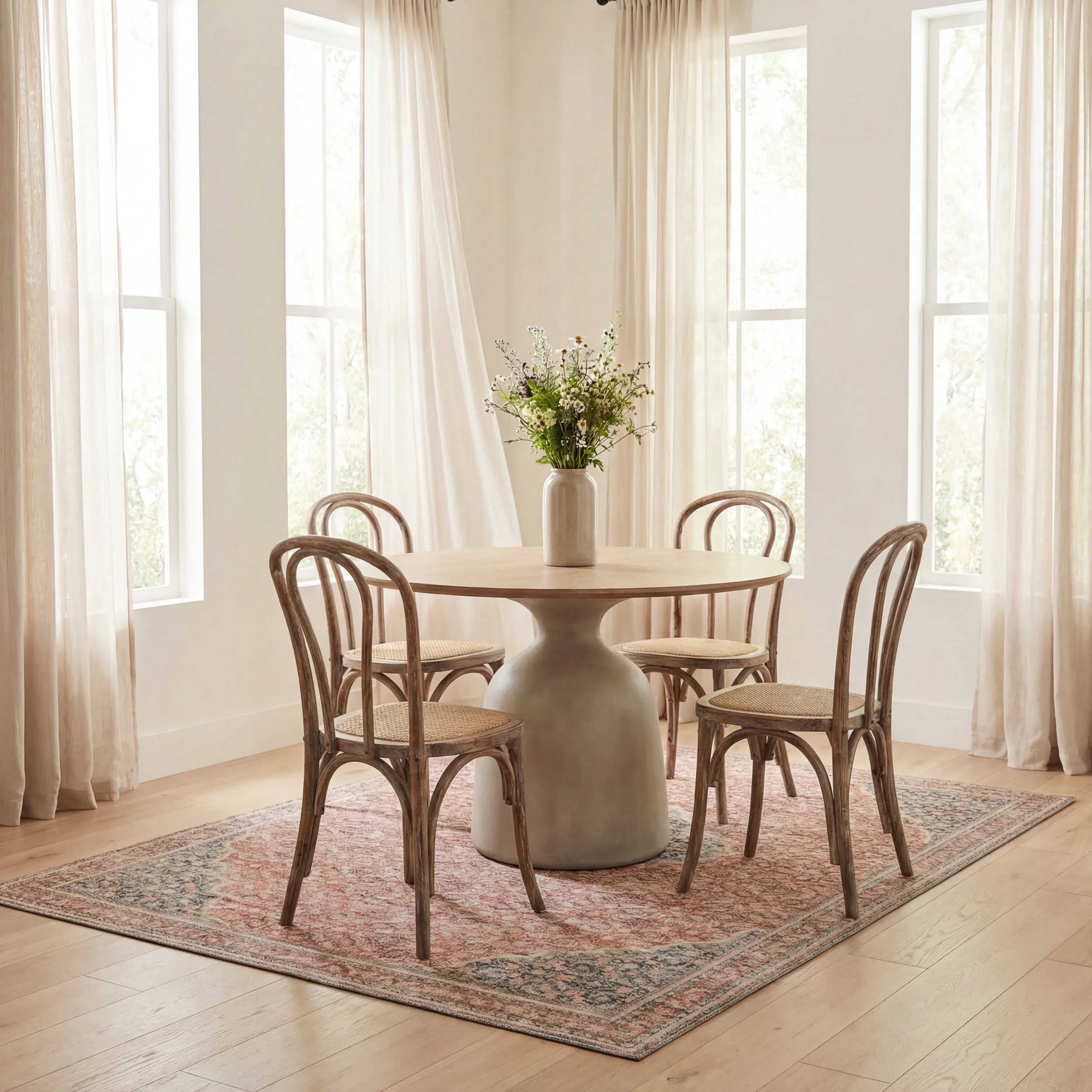 Merit Traditional Medallion Rug | Red - Image 7