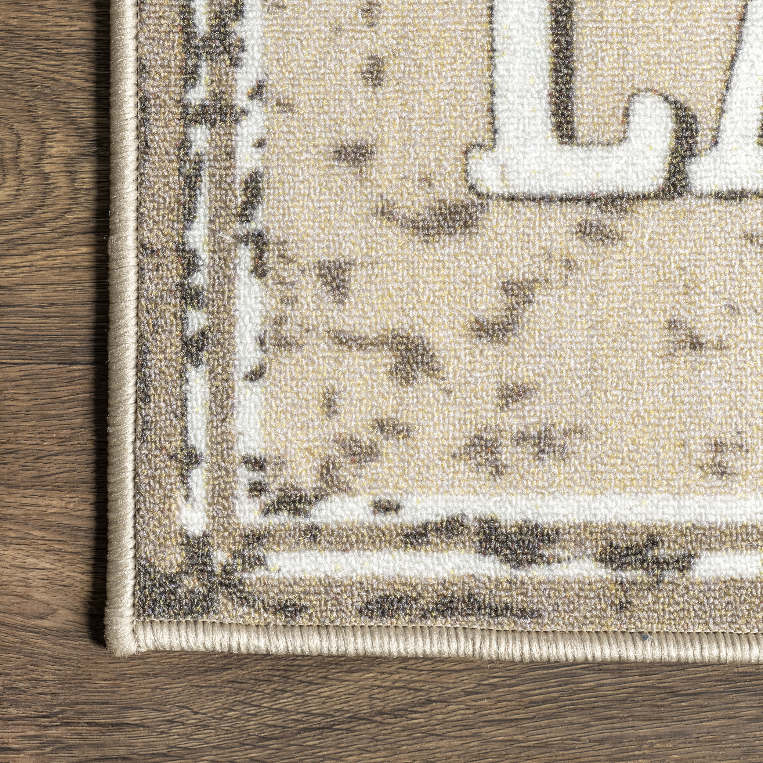 Merla Washable Room Sign Laundry Mat | Beige - Image 3