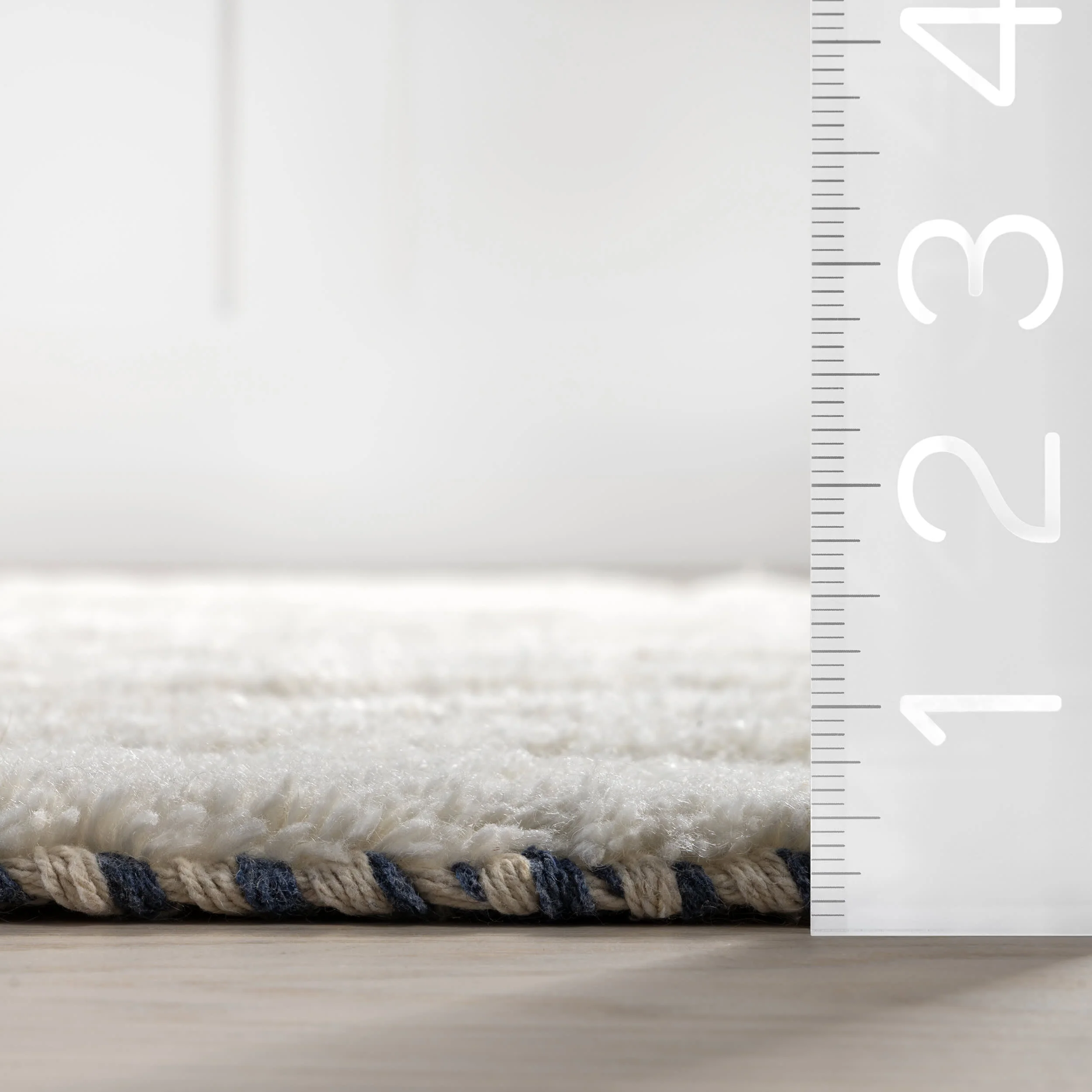 Merrick Tasseled Cotton Rug | Blue - Image 5