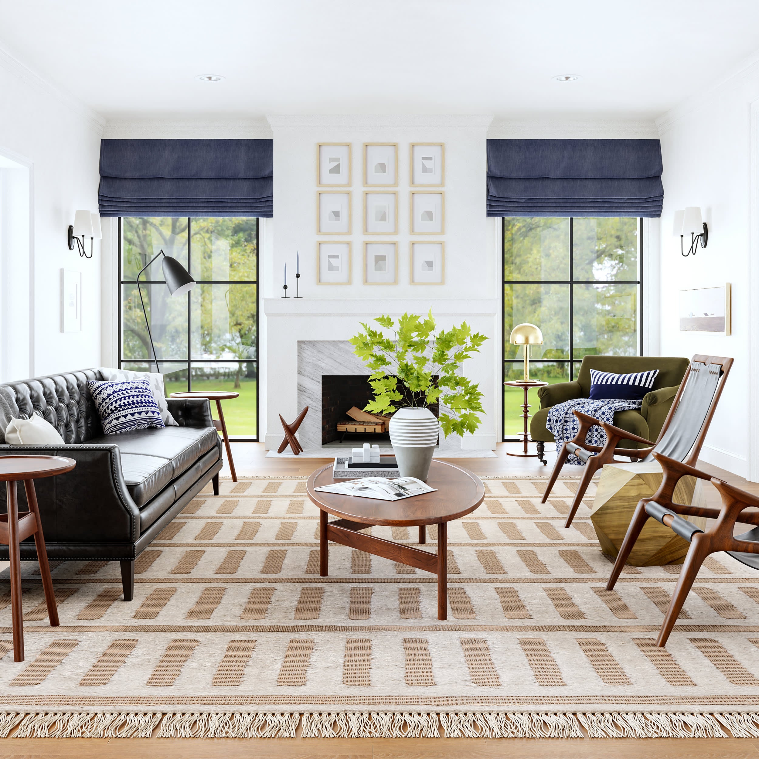 Merrick Tasseled Cotton Rug | Rust - Image 2