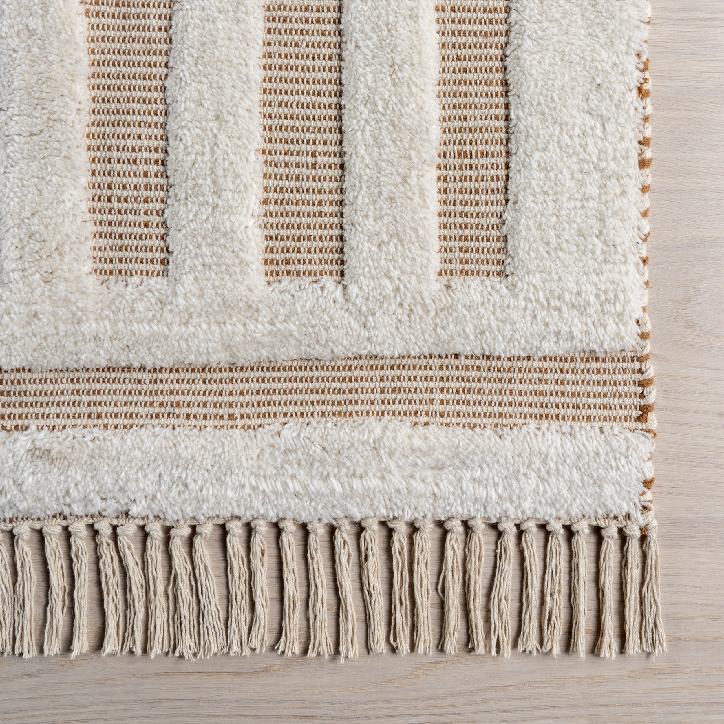 Merrick Tasseled Cotton Rug | Rust - Image 4