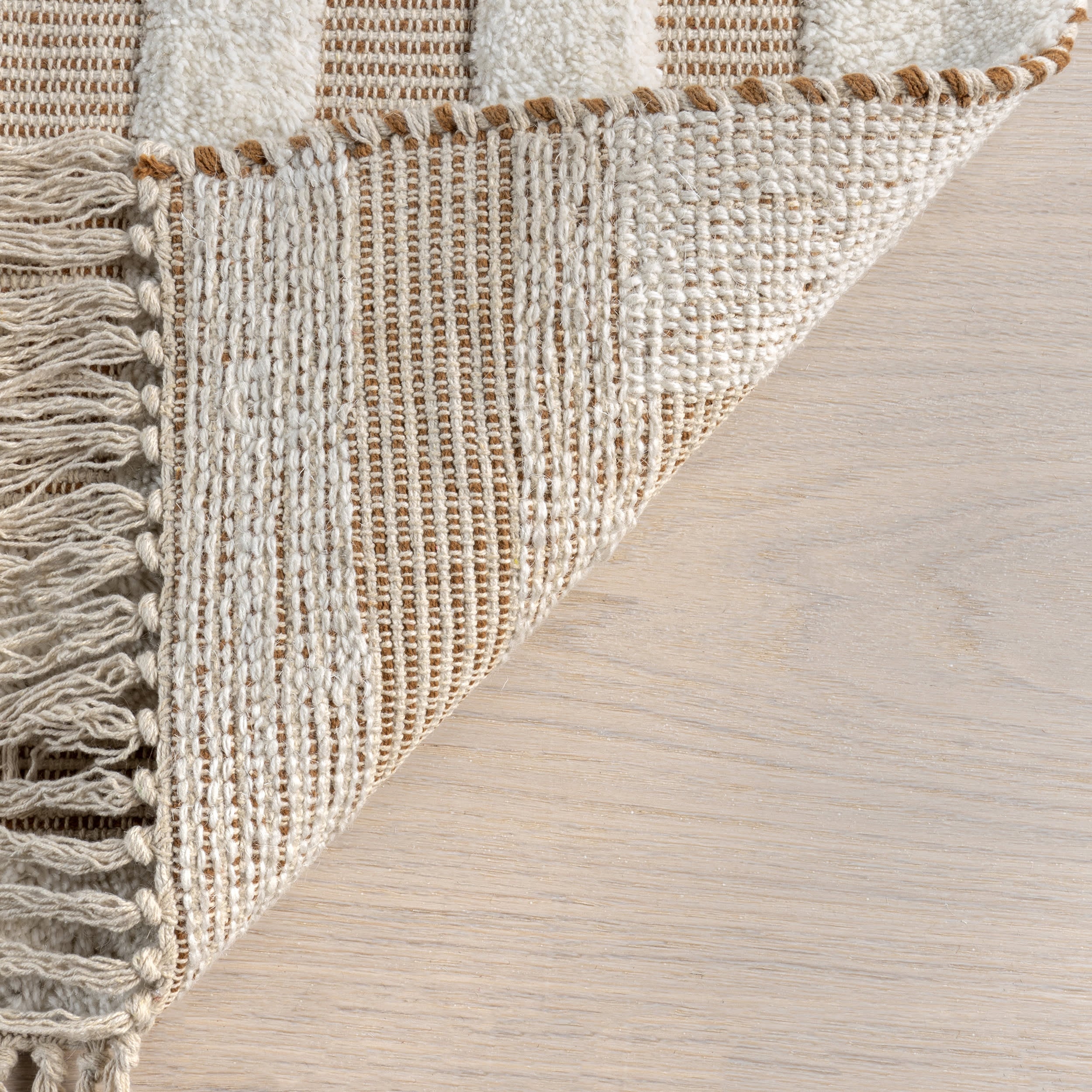 Merrick Tasseled Cotton Rug | Rust - Image 6