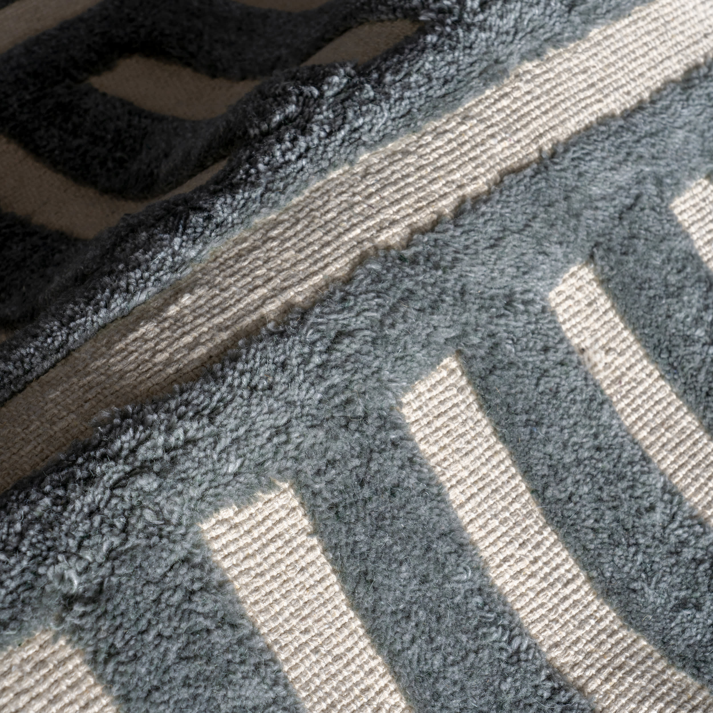 Merrick Tasseled Cotton Rug | Teal - Image 3