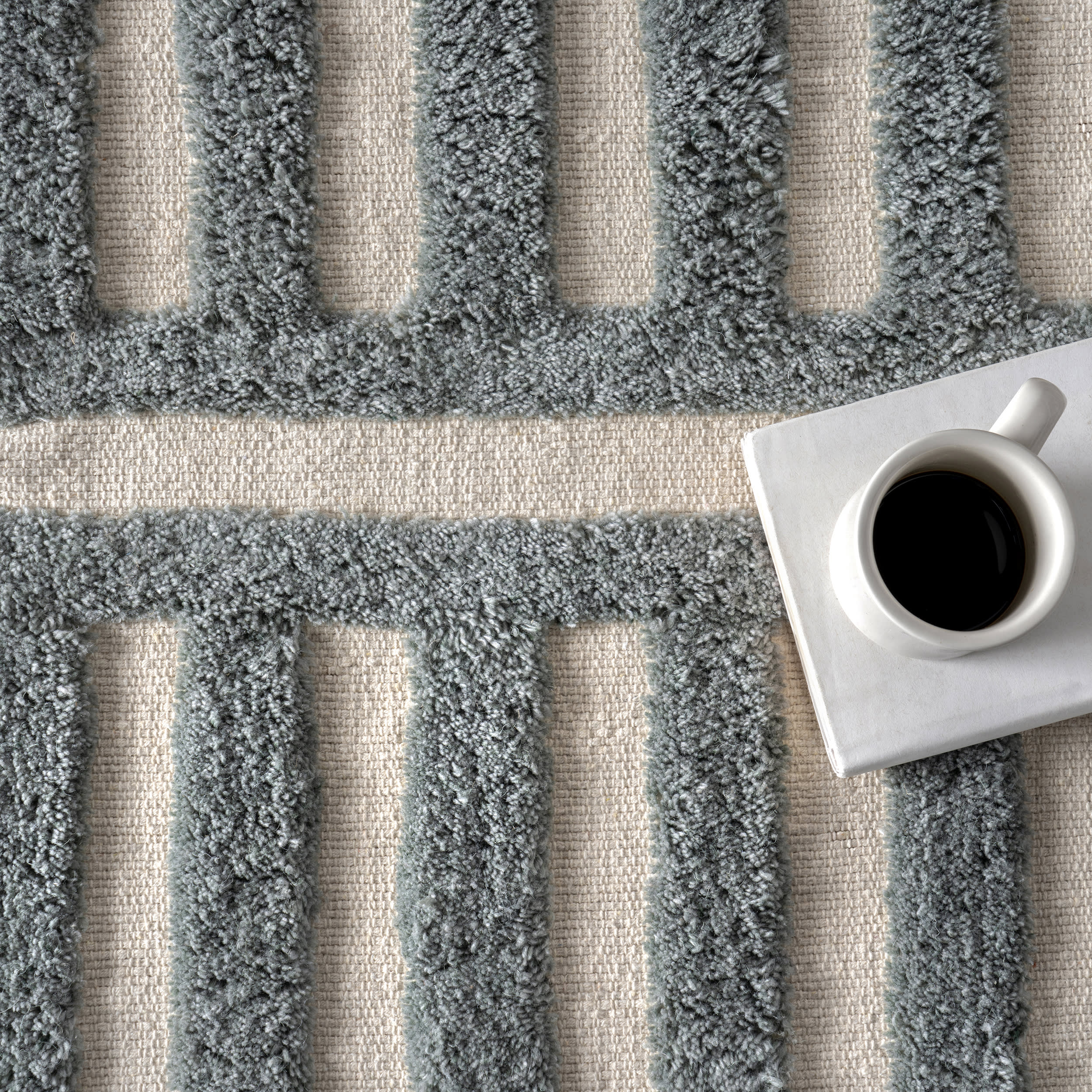 Merrick Tasseled Cotton Rug | Teal - Image 7