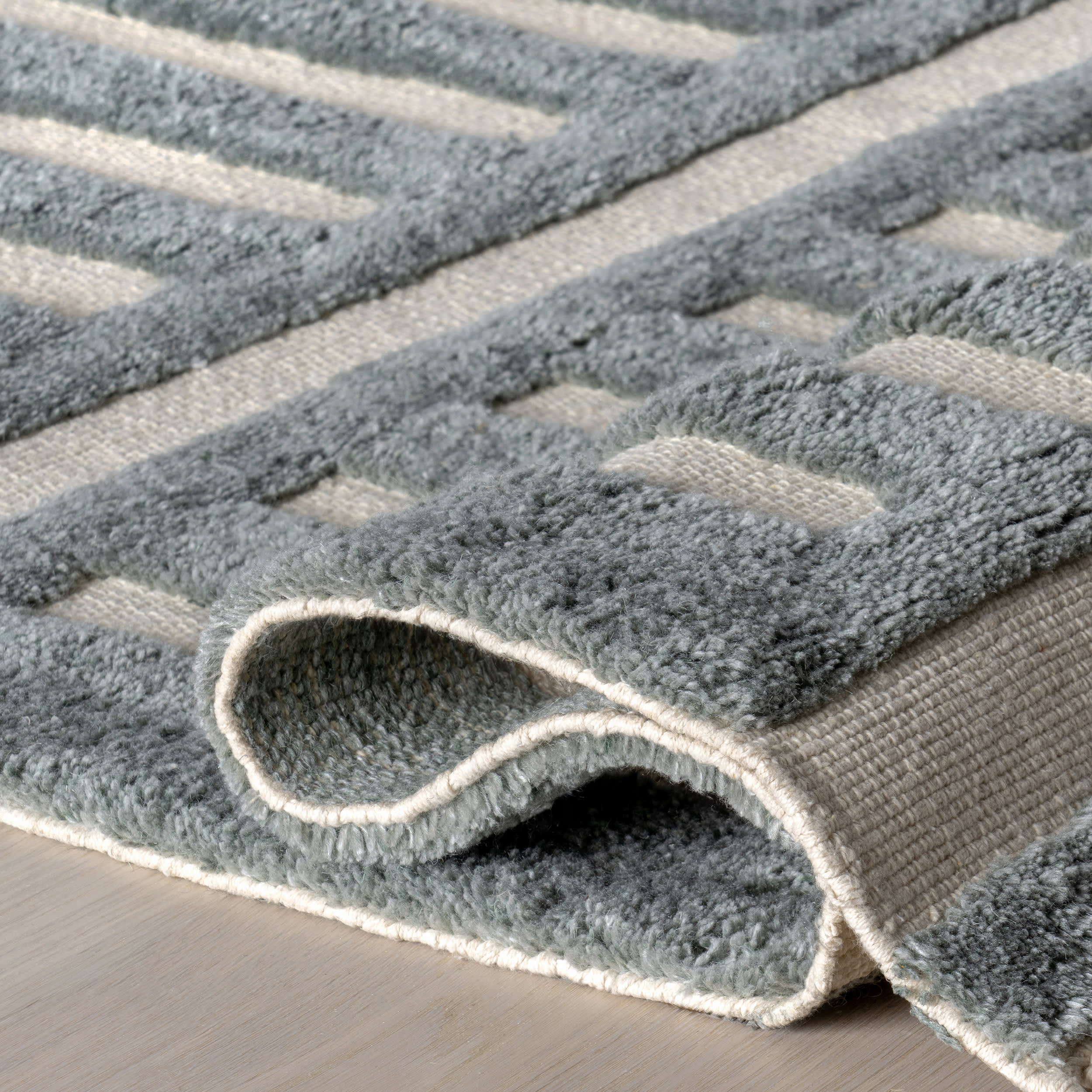 Merrick Tasseled Cotton Rug | Teal - Image 8