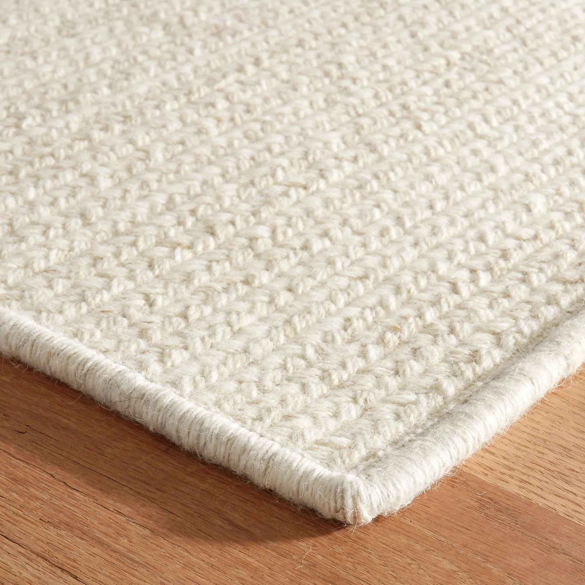 Merrill Woven Wool Custom Rug | Ivory - Image 5
