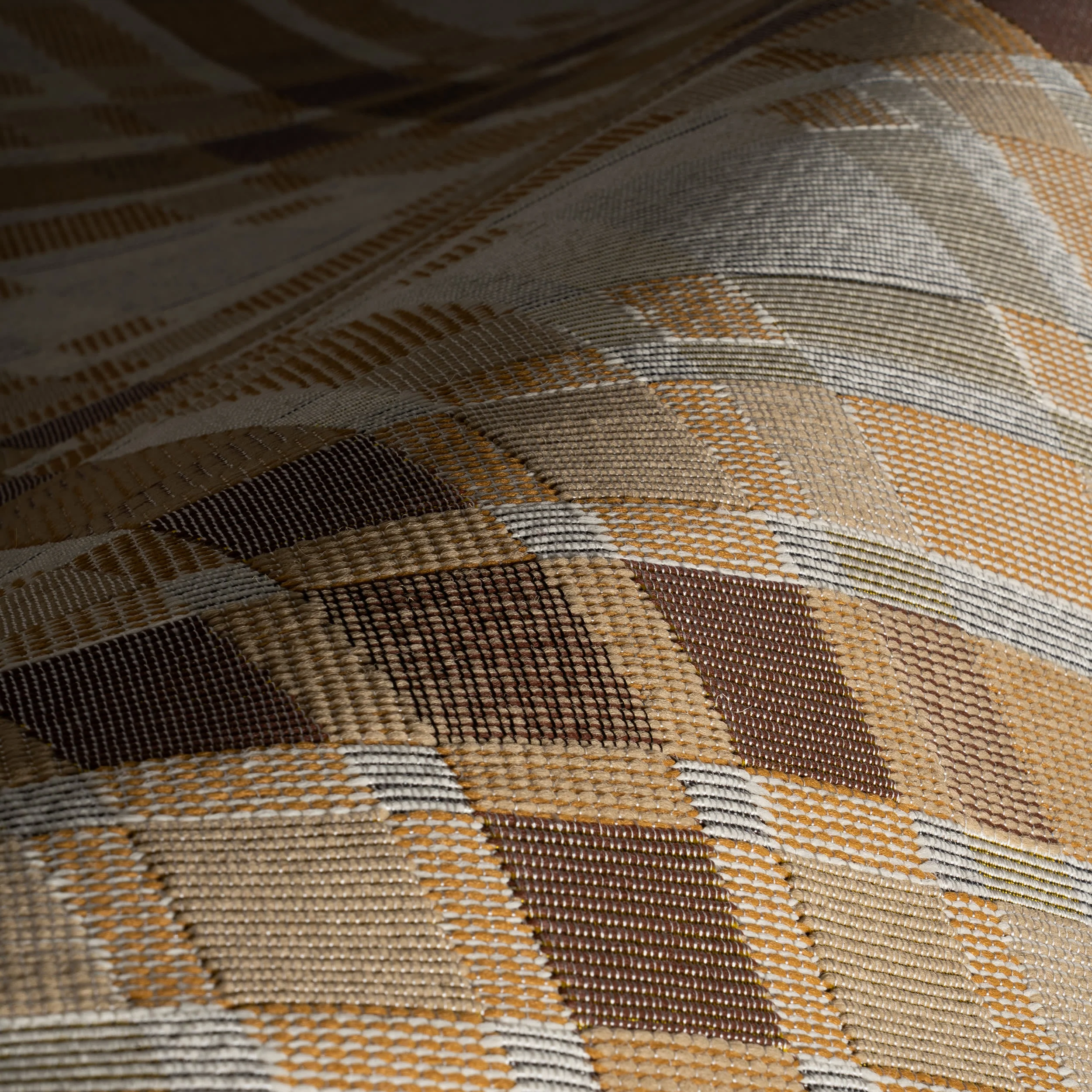 Mesael Modern Plaid Indoor/Outdoor Rug | Tan - Image 4
