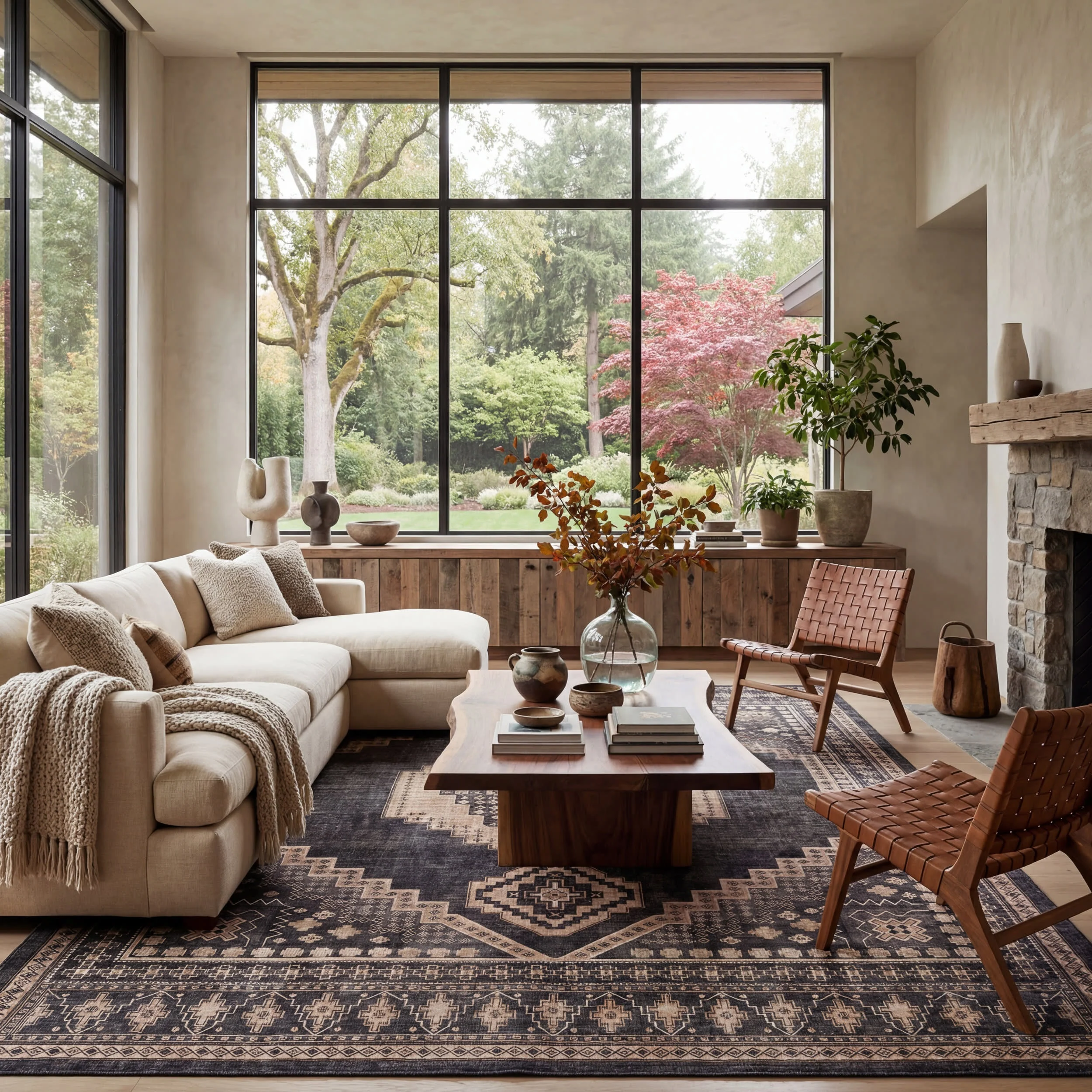 Mev Oriental and Persian Washable Rug | Brown - Image 2