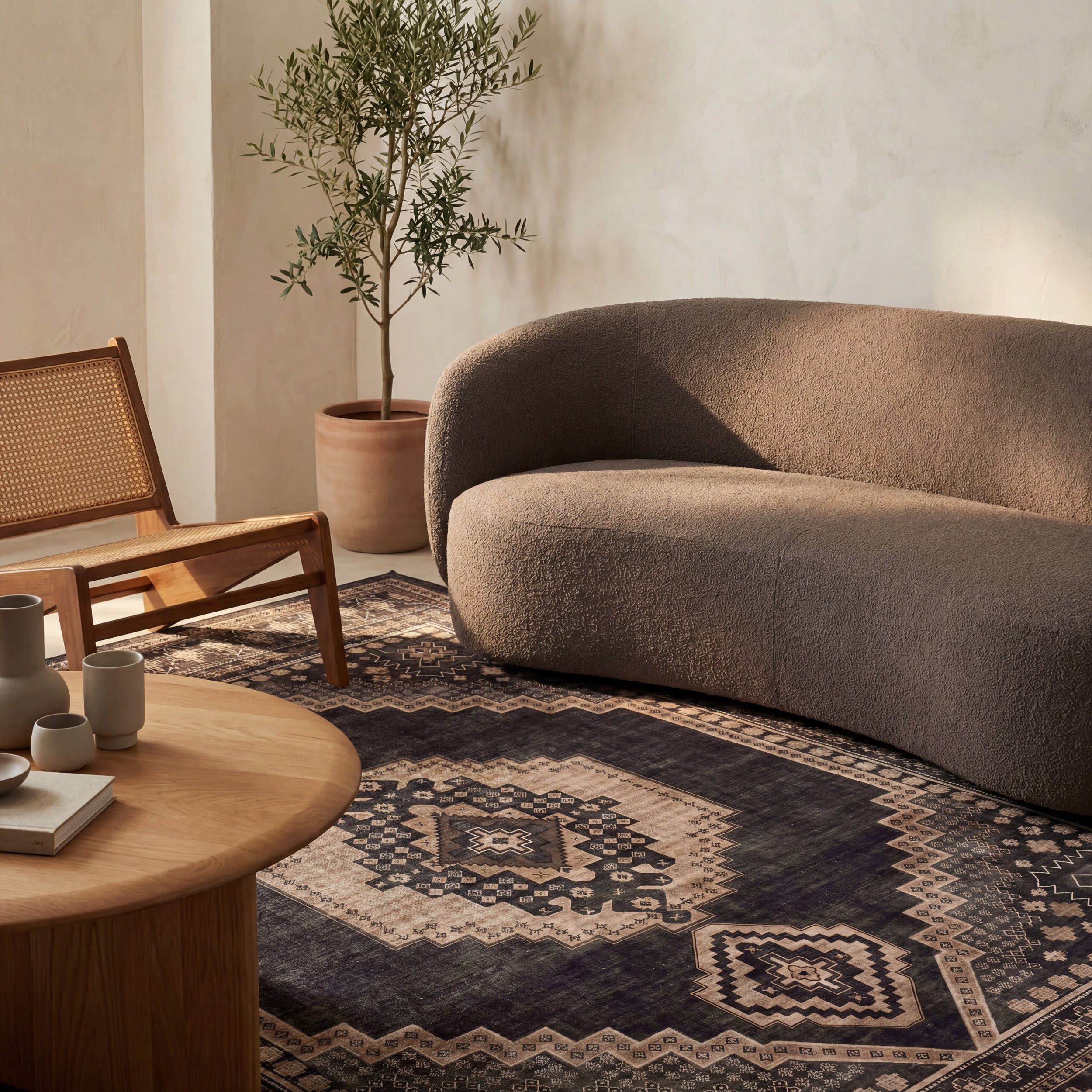 Mev Oriental and Persian Washable Rug | Brown - Image 5