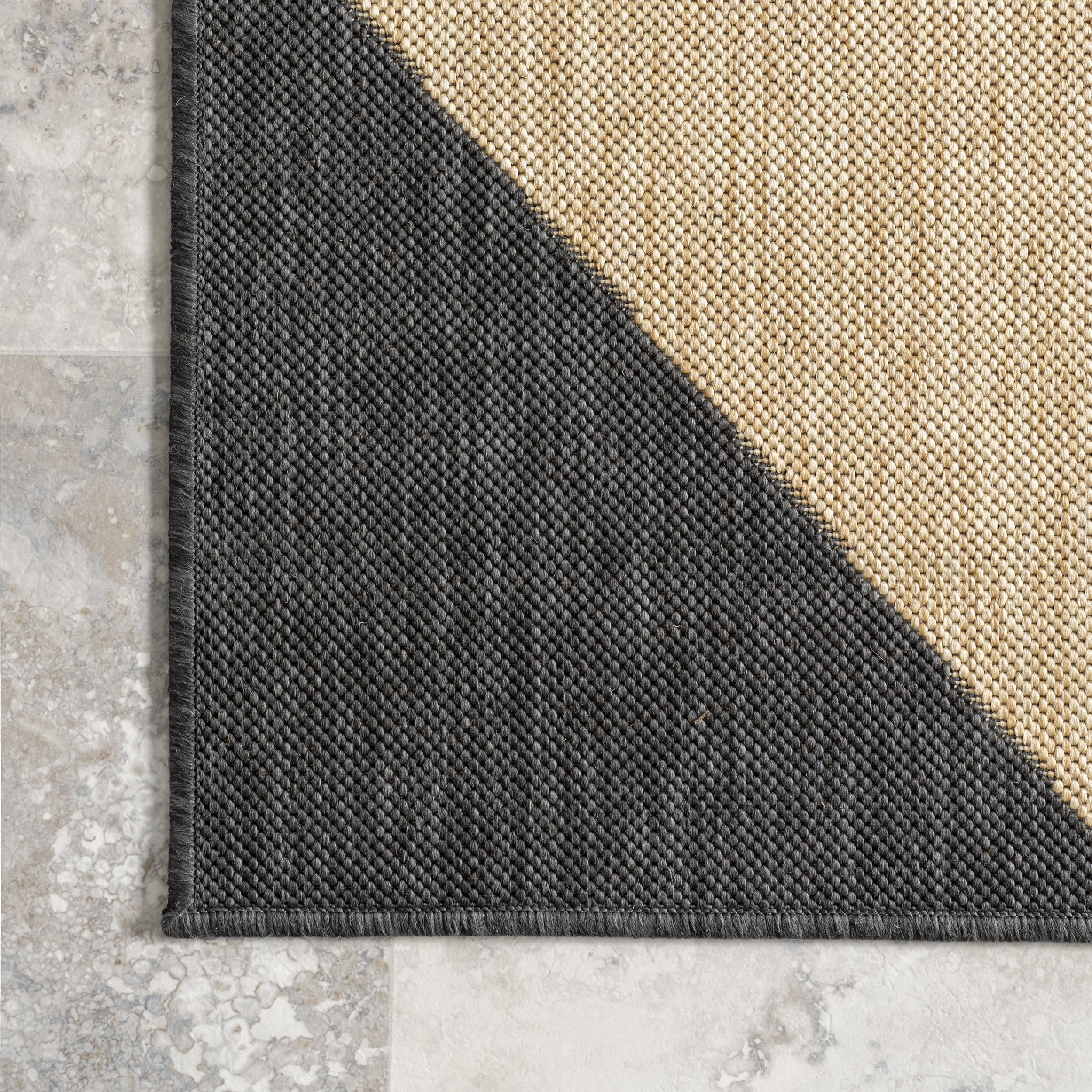 Meyari Indoor/Outdoor Checkered Rug | Dark Grey - Image 3