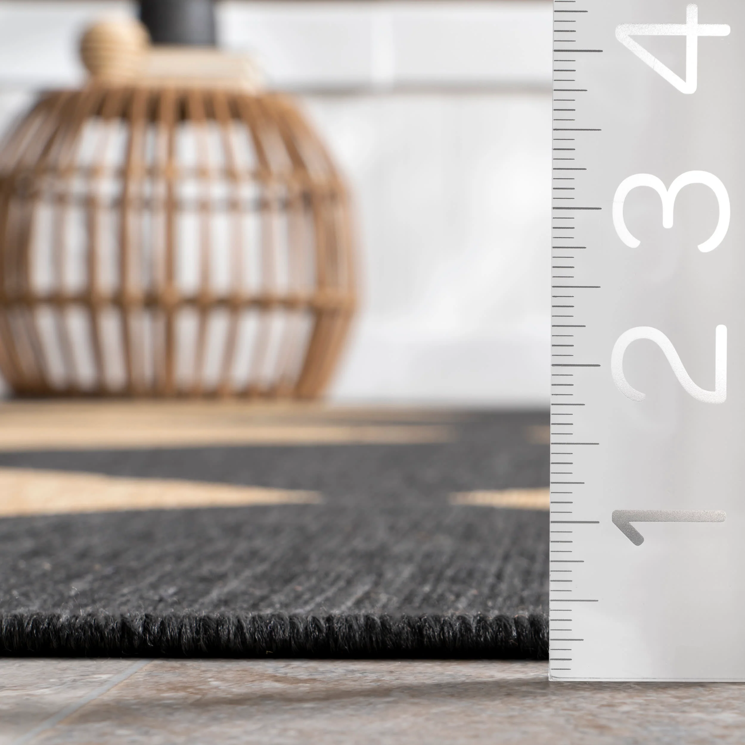 Meyari Indoor/Outdoor Checkered Rug | Dark Grey - Image 5