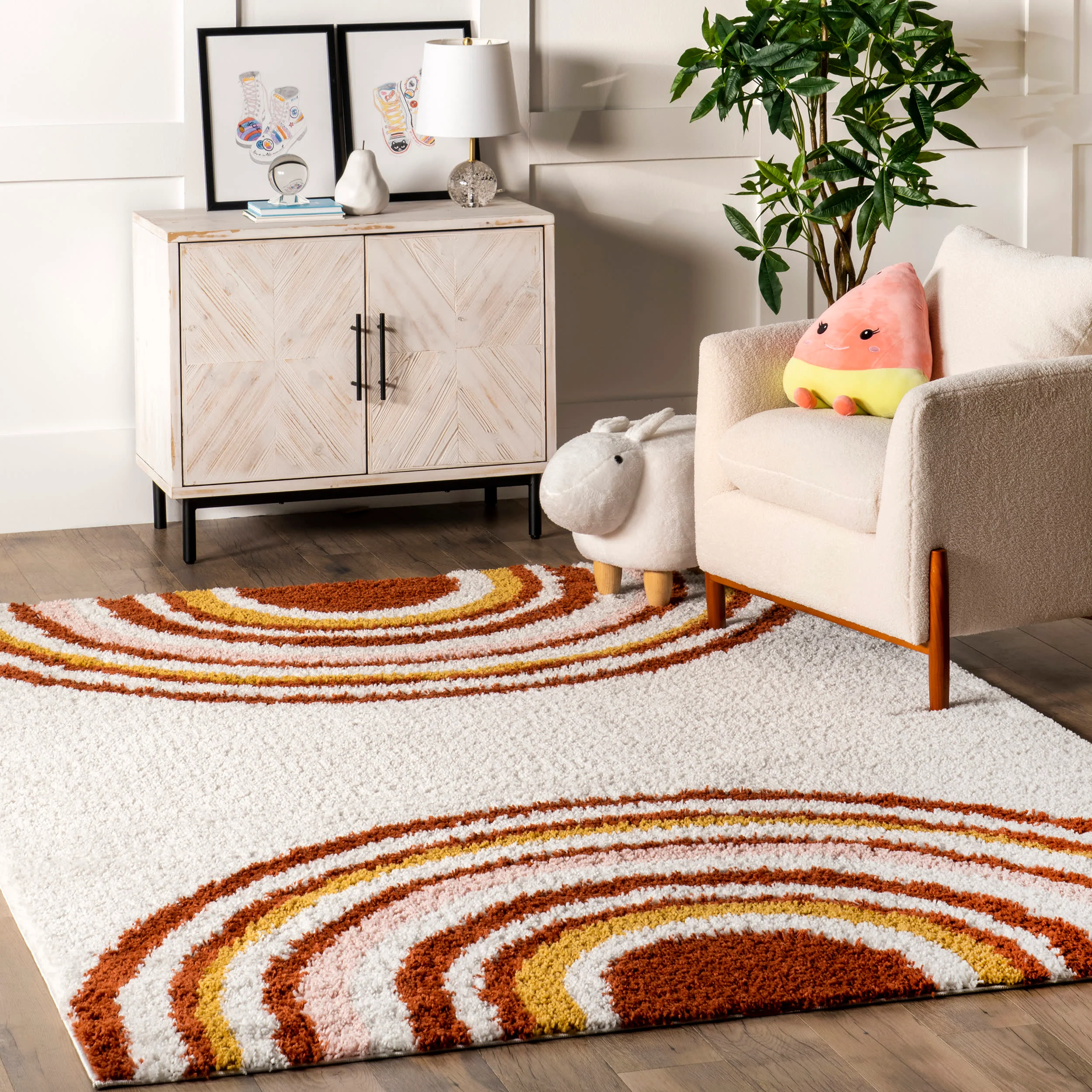Michelle Shag Sunsets Rug | Orange - Image 2