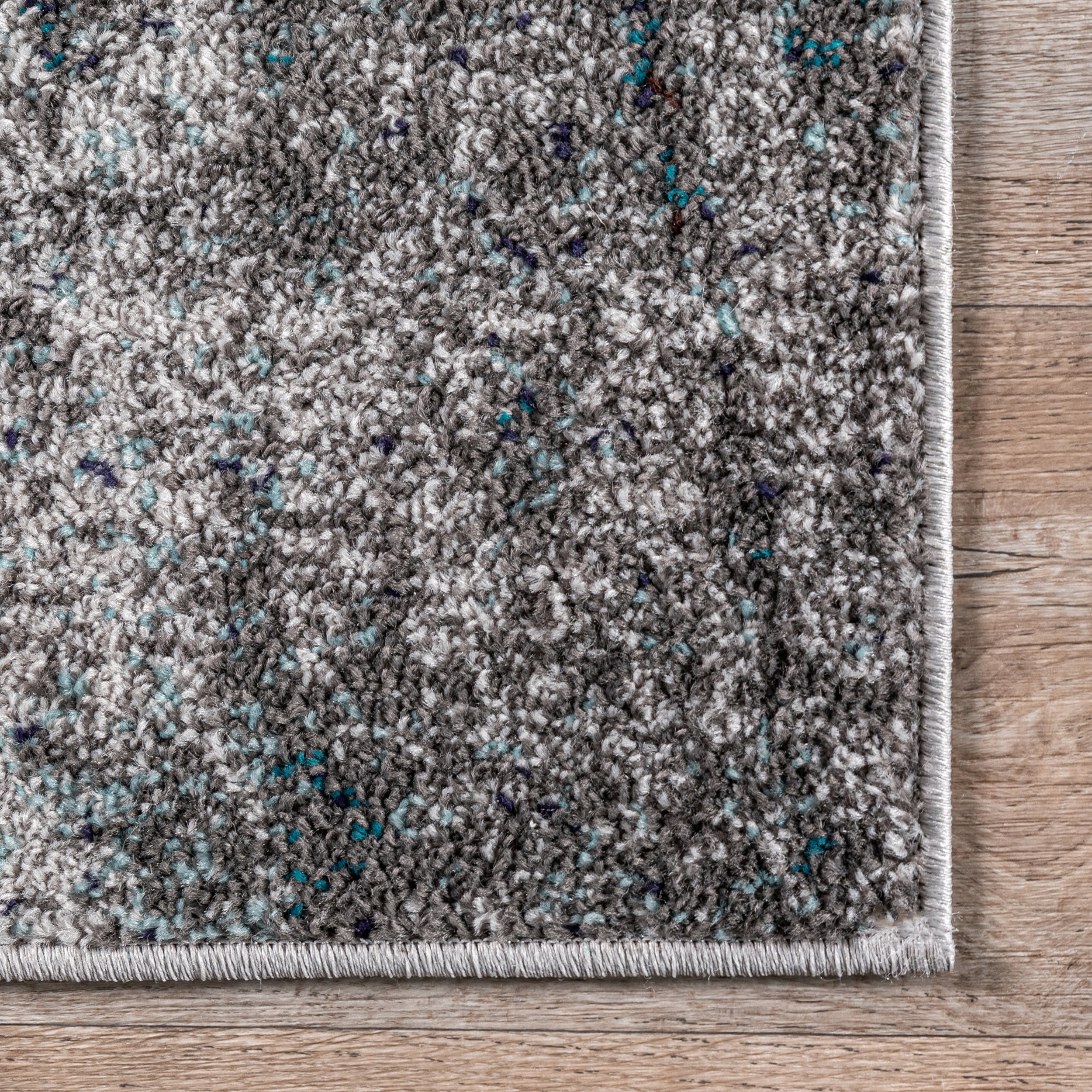 Midnight Fog Abstract Rug | Grey - Image 3