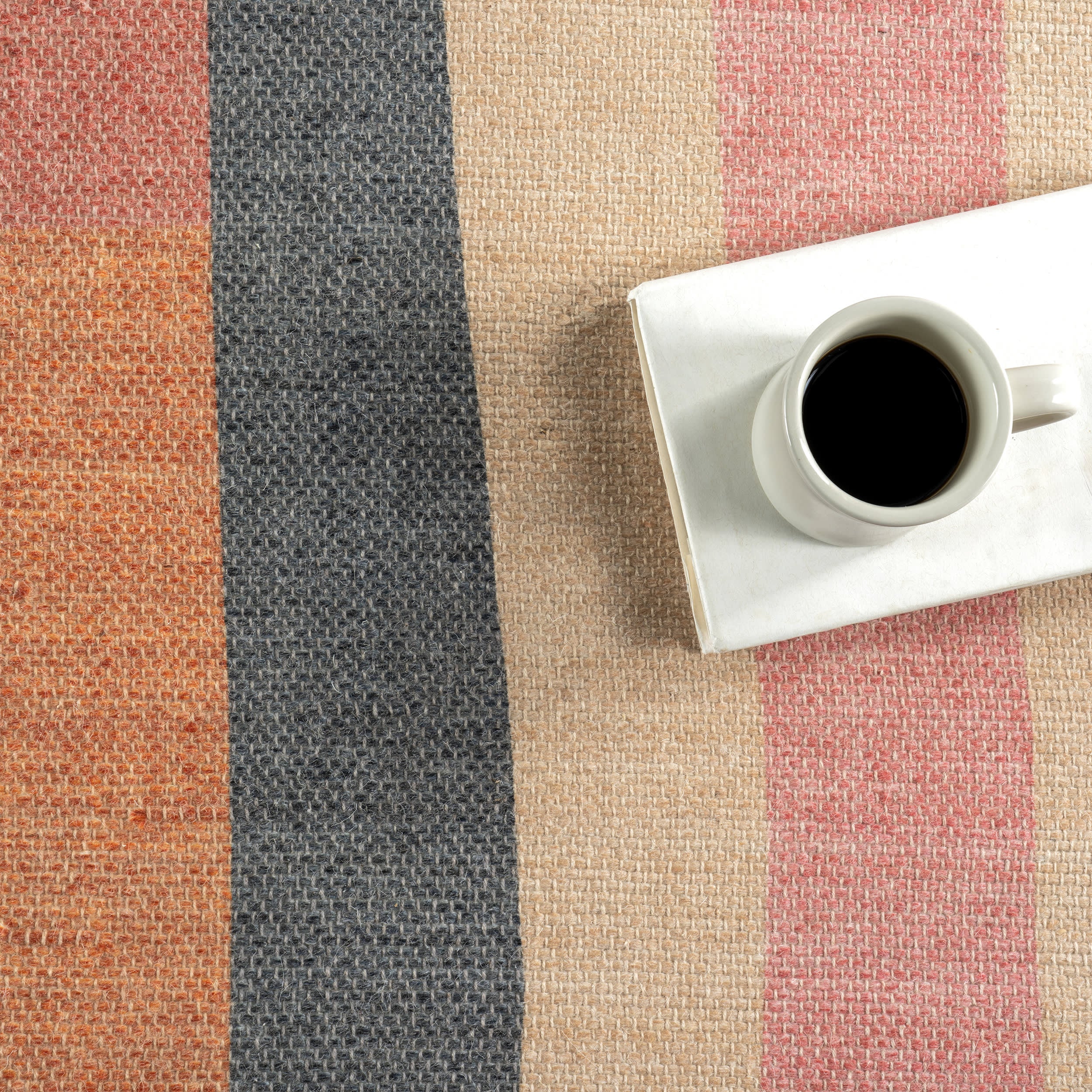 Midtown Abstract Wool Rug | Pink - Image 7