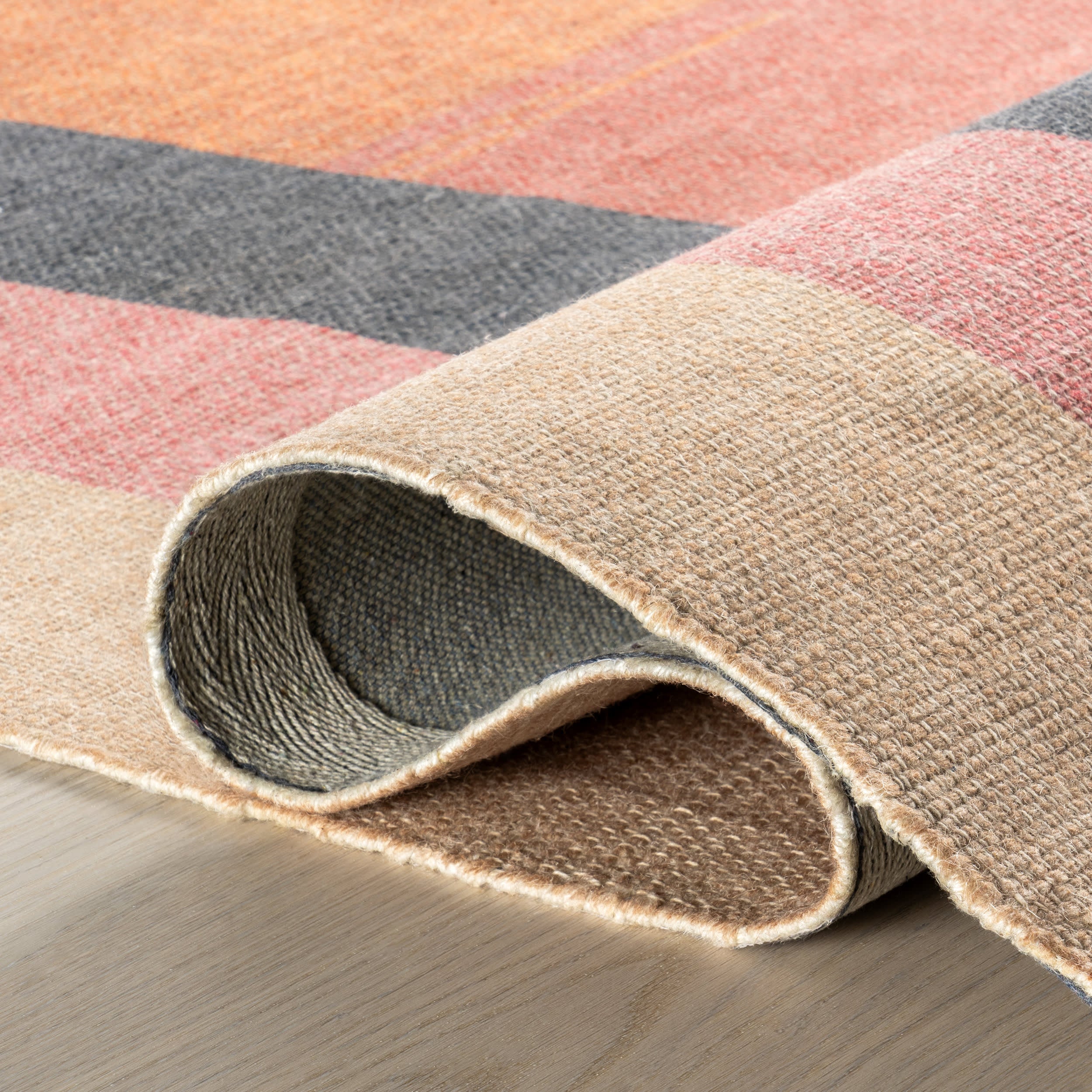 Midtown Abstract Wool Rug | Pink - Image 8