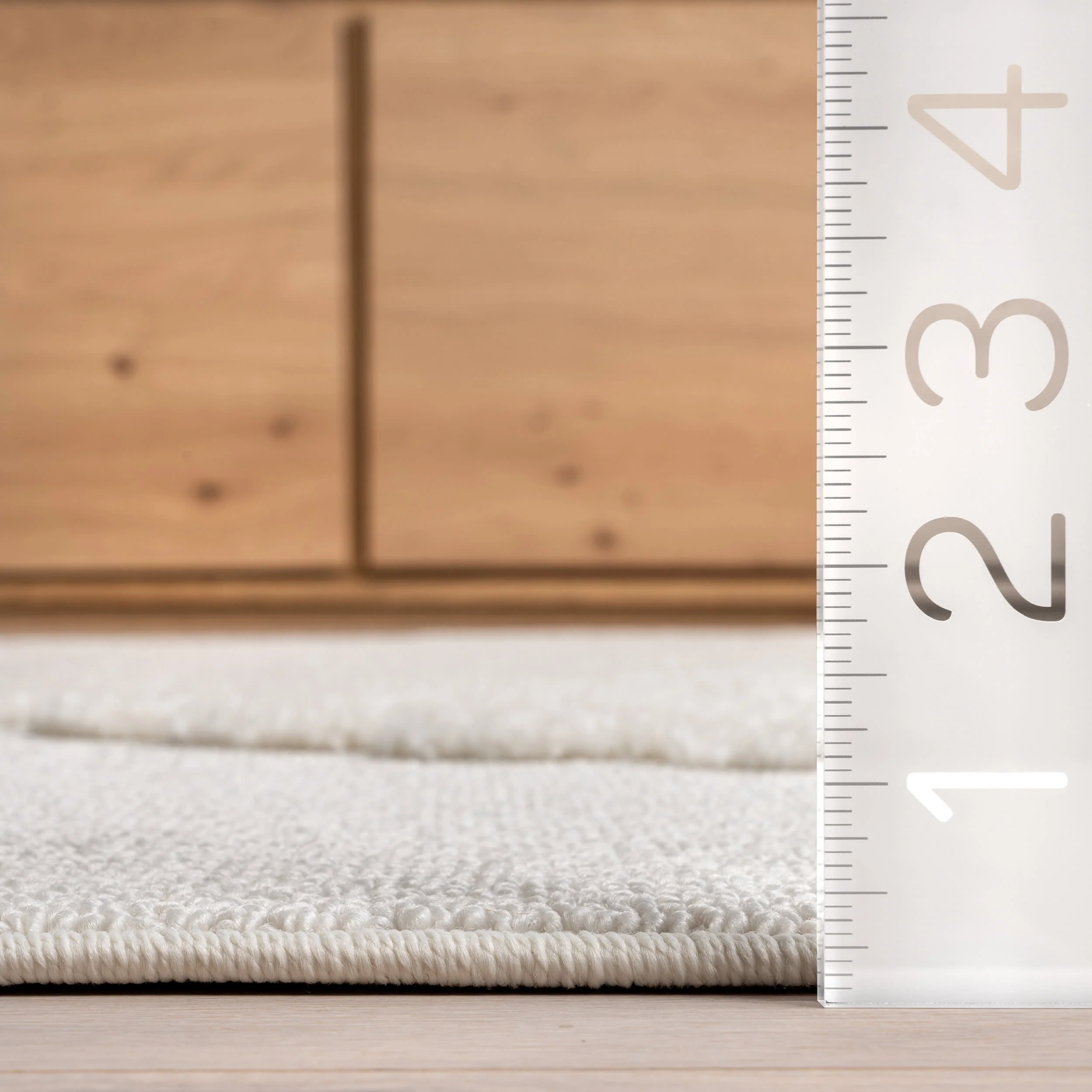 Mika Geometric Arc Tasseled Rug | Off White - Image 5