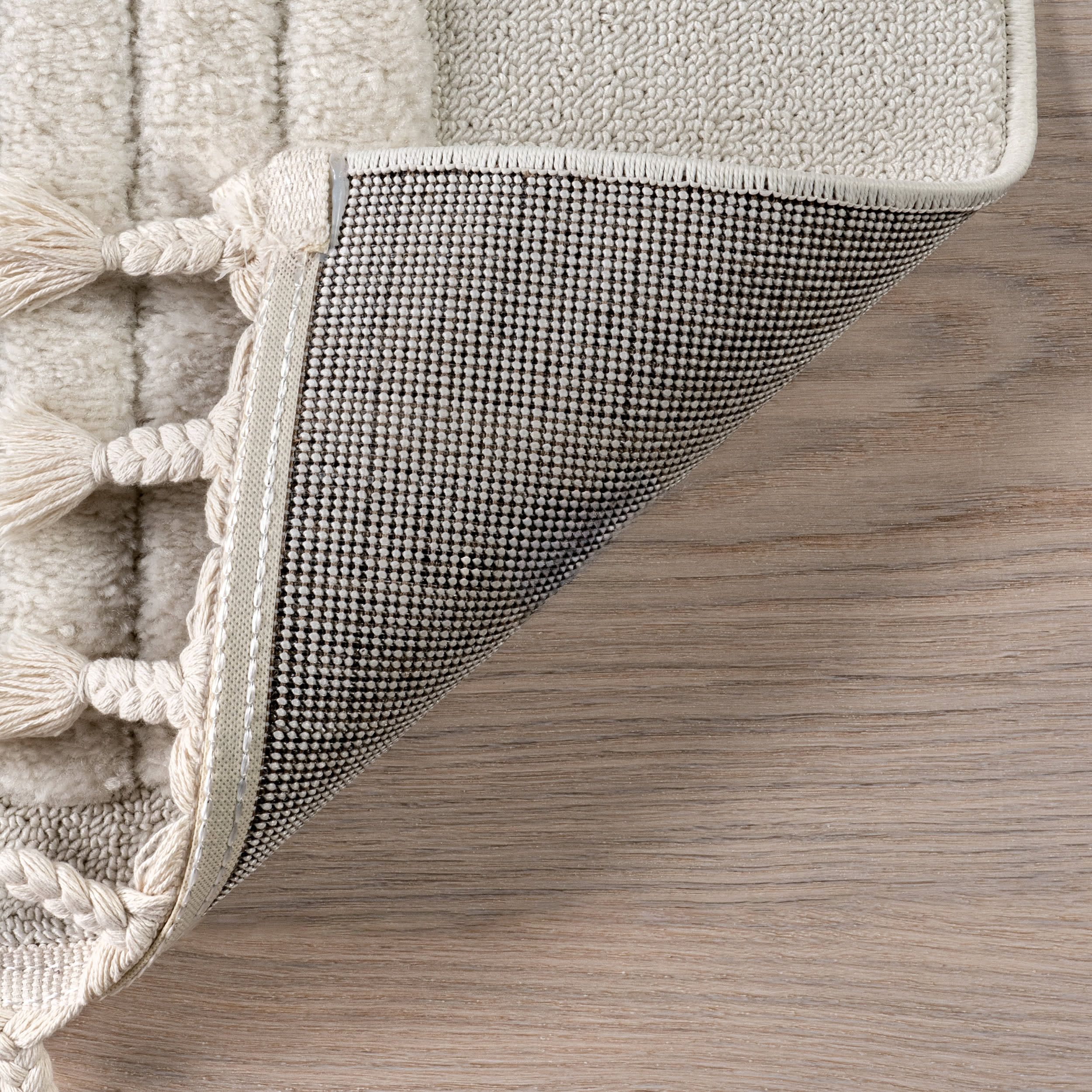 Mika Geometric Arc Tasseled Rug | Off White - Image 6