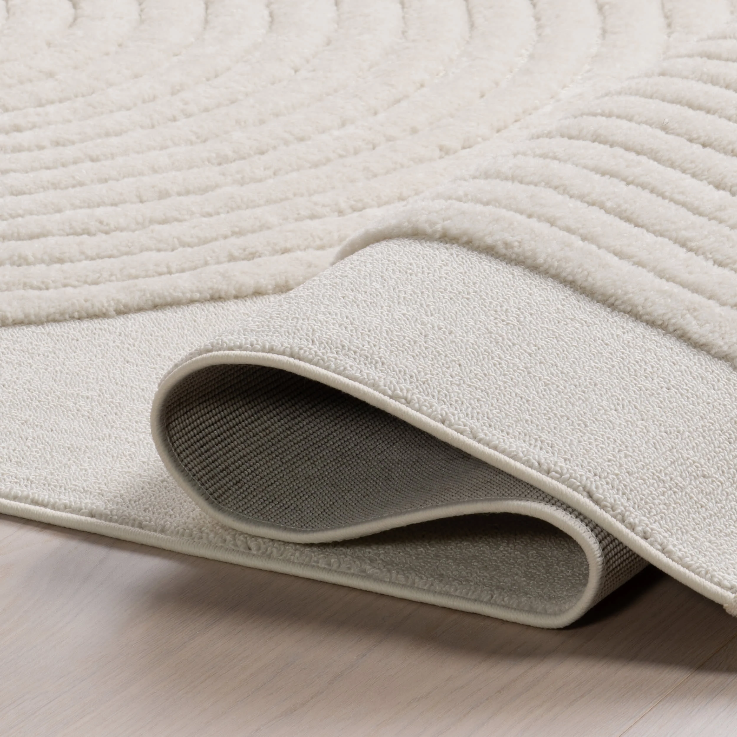 Mika Geometric Arc Tasseled Rug | Off White - Image 8