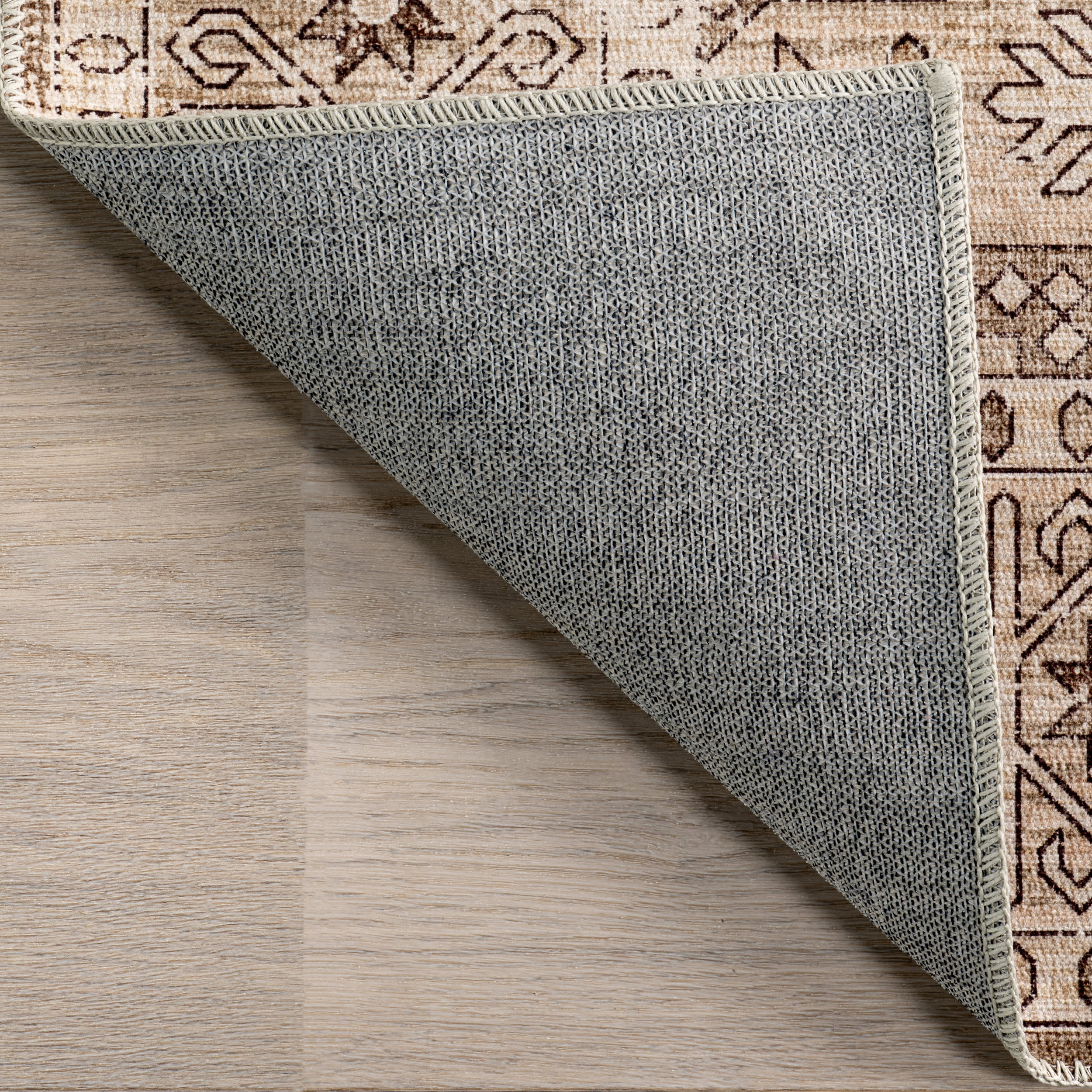Milani Botanical Spill Proof Washable Rug | Beige - Image 6