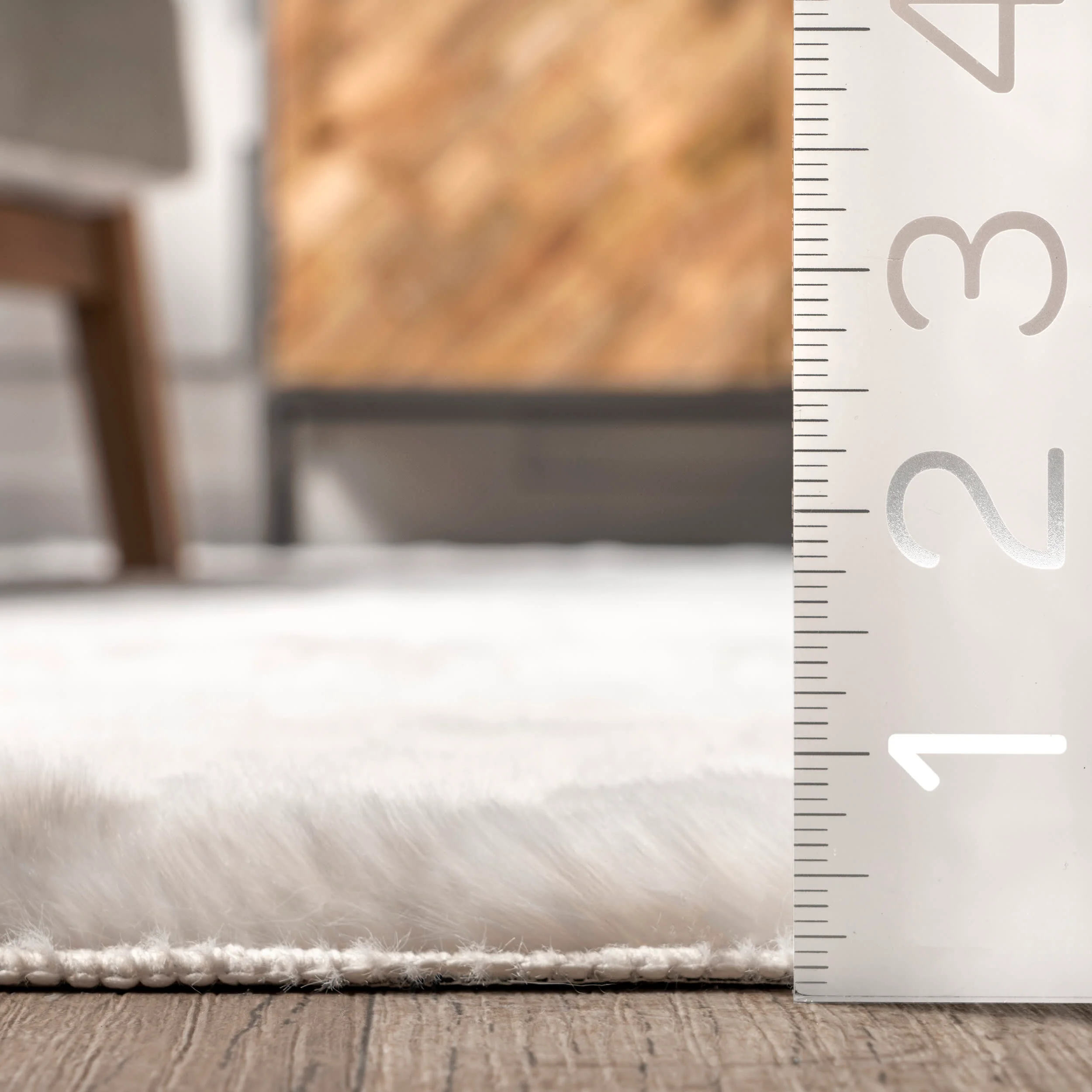 Milazia Honeycomb Plush Cloud Washable Rug | White - Image 5