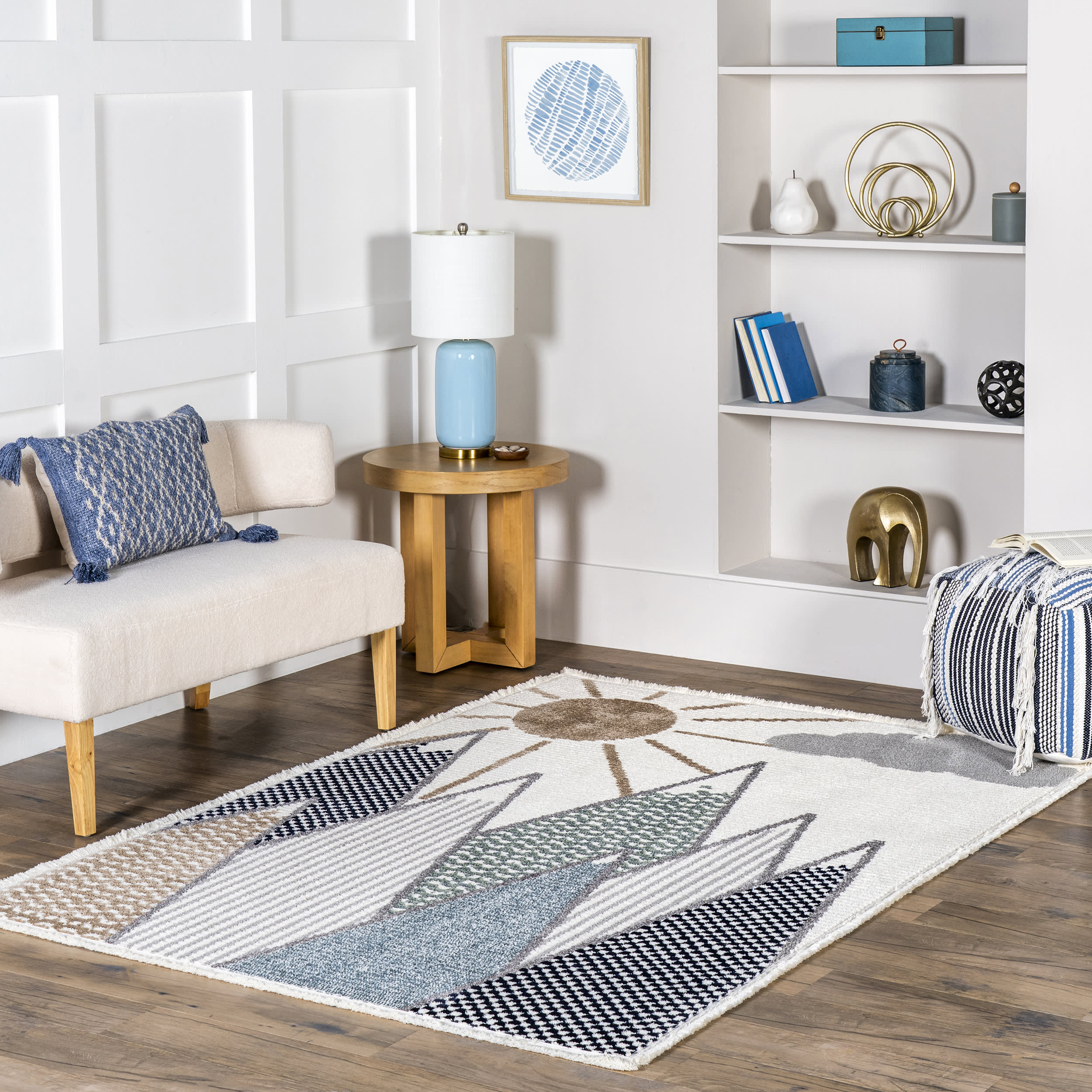Millicent Kids Mountains Rug | Beige - Image 2
