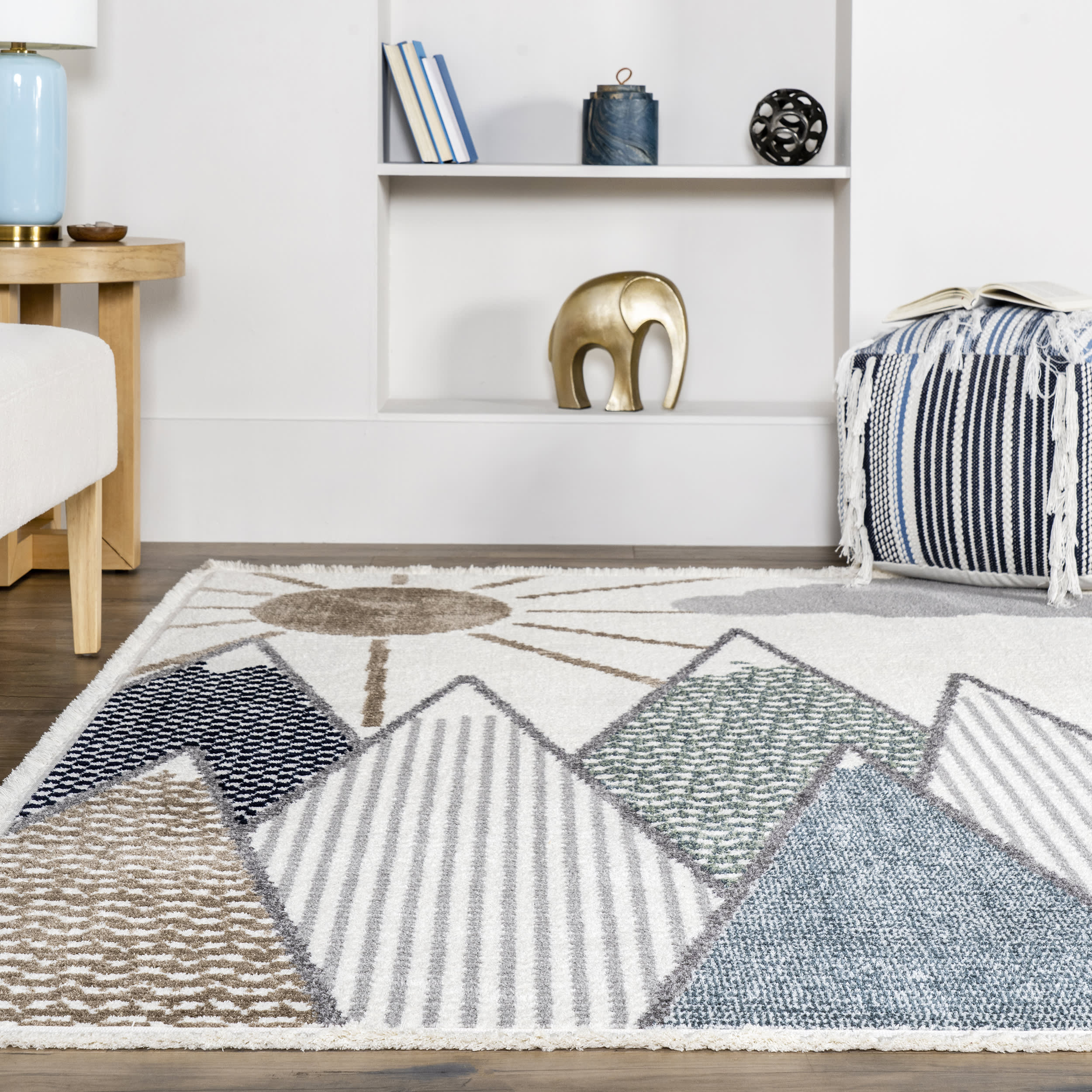 Millicent Kids Mountains Rug | Beige - Image 4