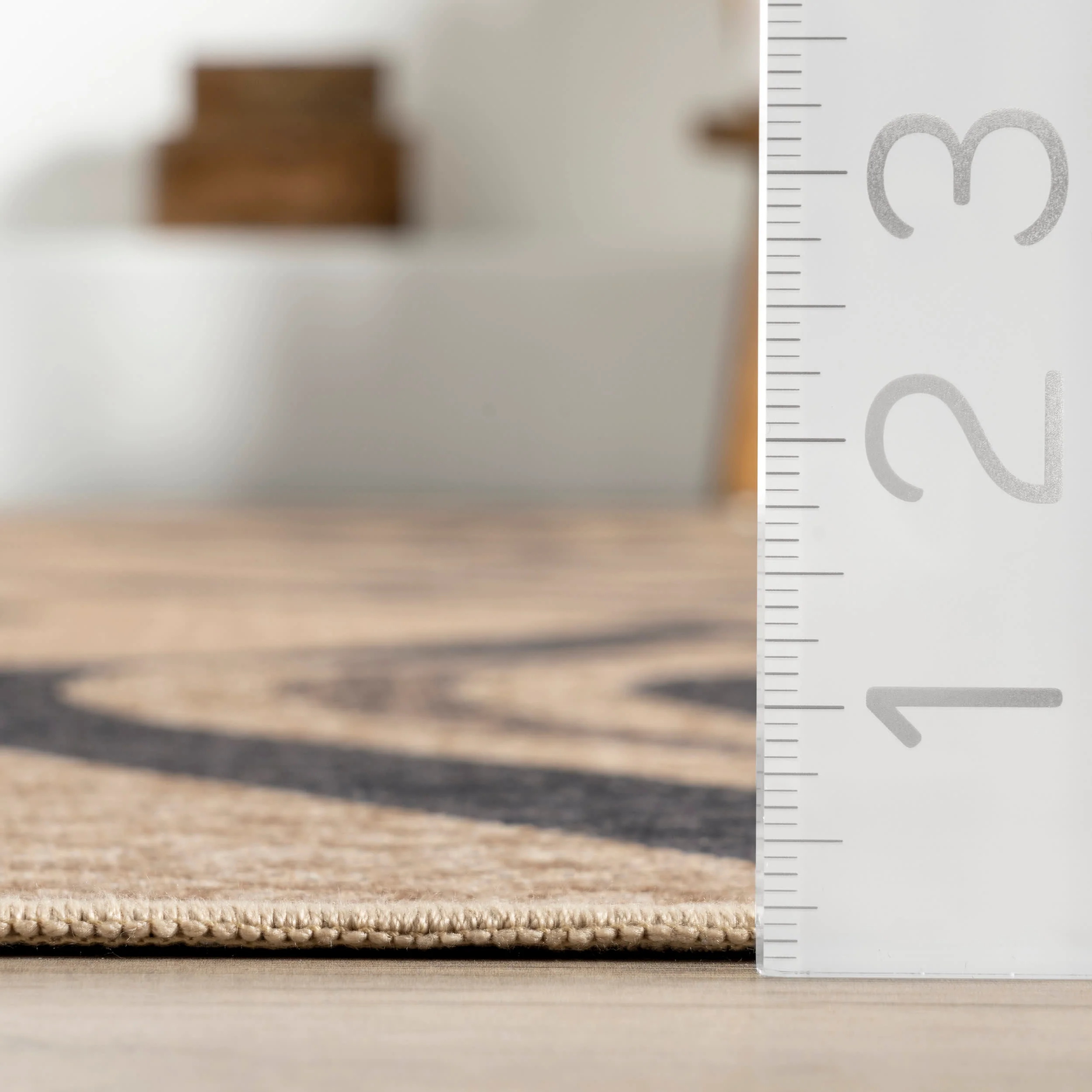 Milly Easy-Jute Washable Waves Rug | Natural - Image 5
