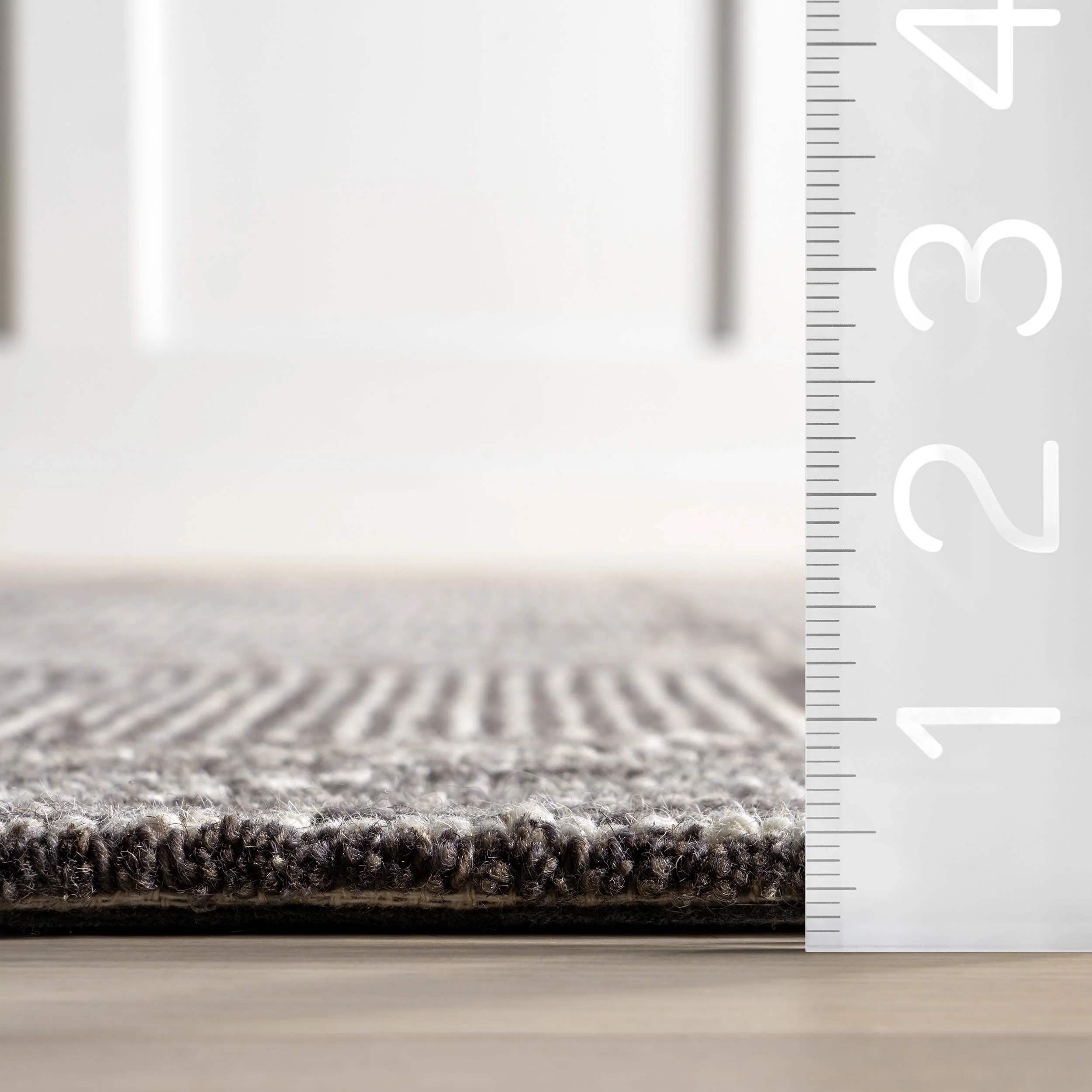 Milo Tiled Wool Rug | Dark Brown - Image 5