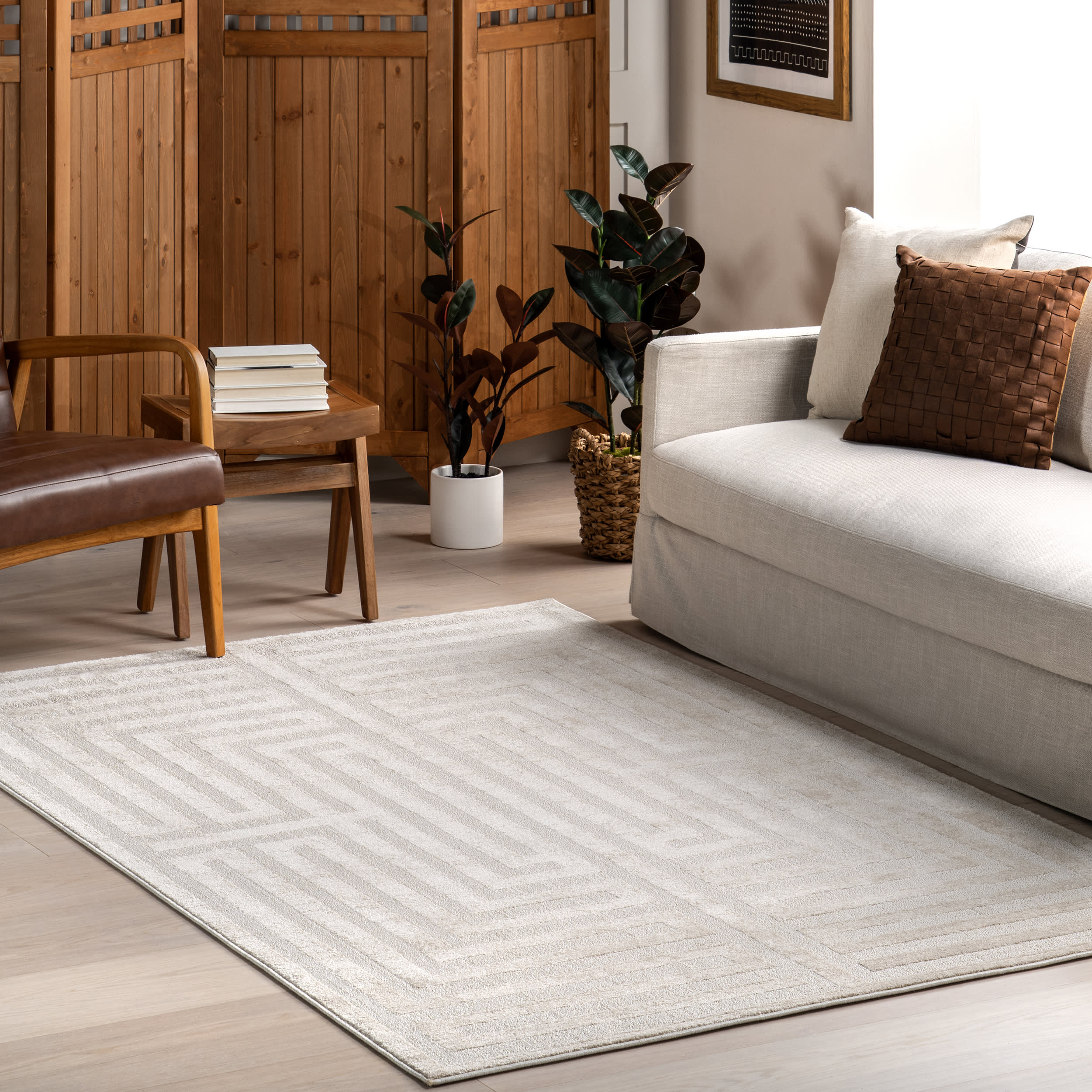 Minette Geometric Rug | Cream - Image 2