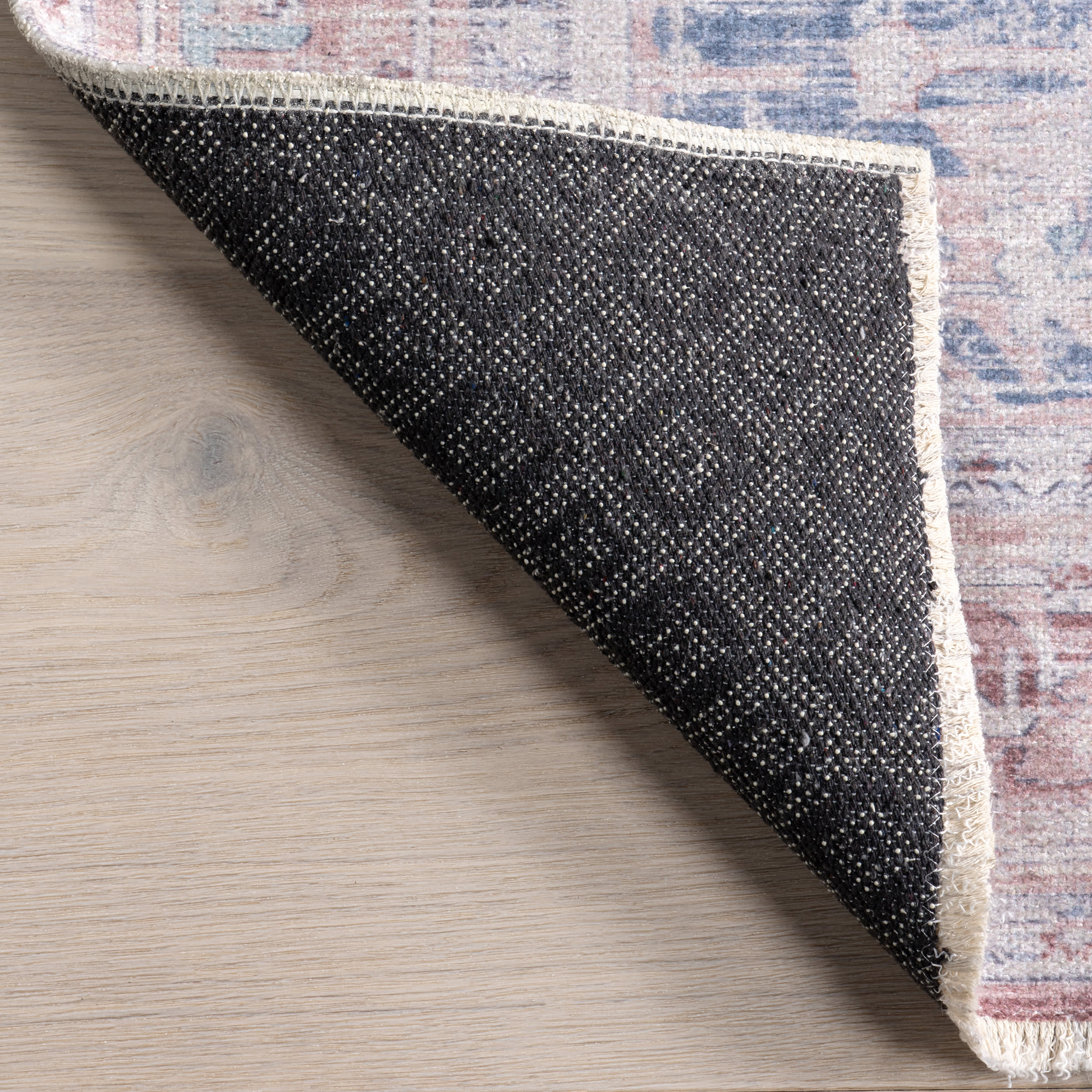 Minnie Fringed Vintage Medallion Washable Rug | Rust - Image 6