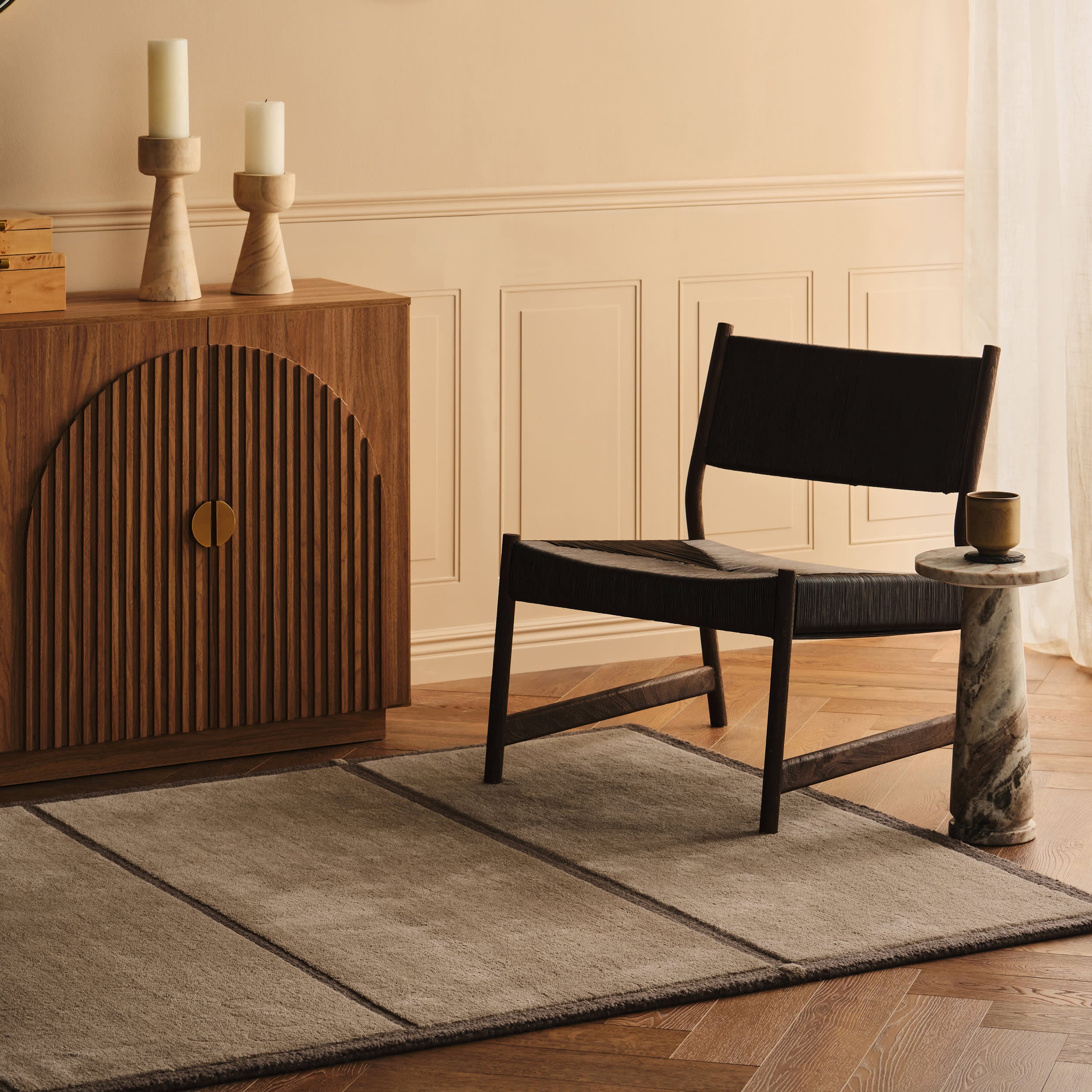 Mira Mid-Century Geometric Rug | Tan - Image 4