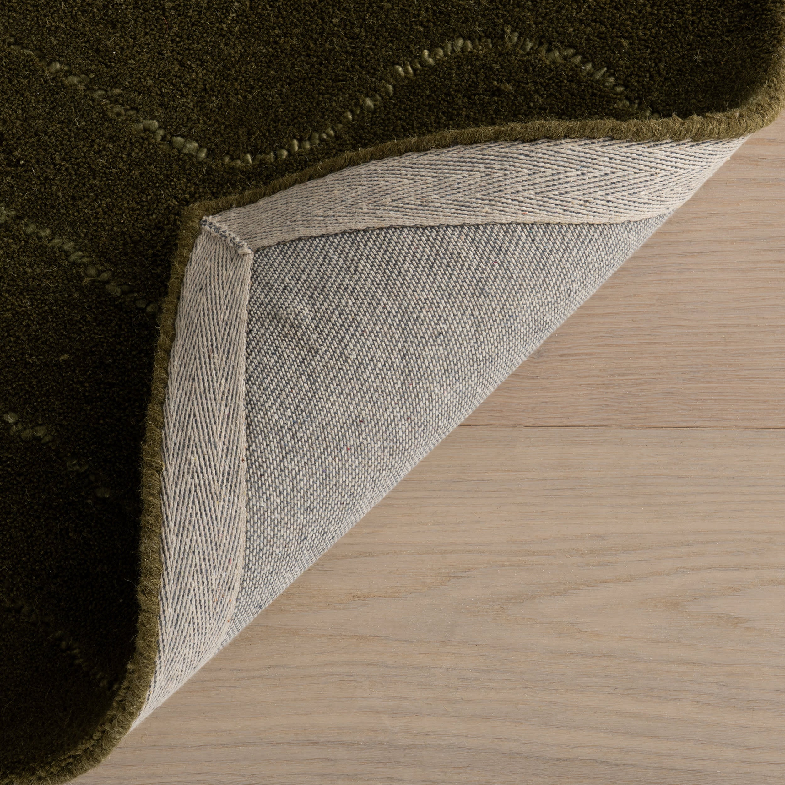 Mireille Solid Wool Cozy Rug | Green - Image 8