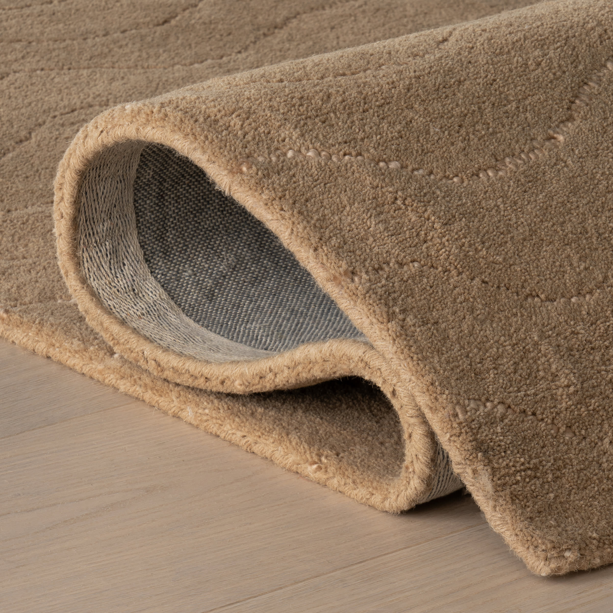 Mireille Solid Wool Cozy Rug | Sand - Image 11