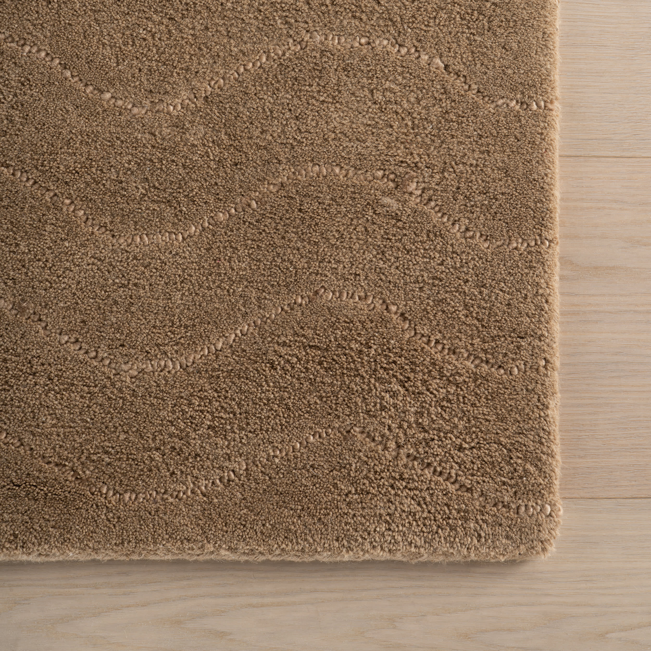 Mireille Solid Wool Cozy Rug | Sand - Image 4