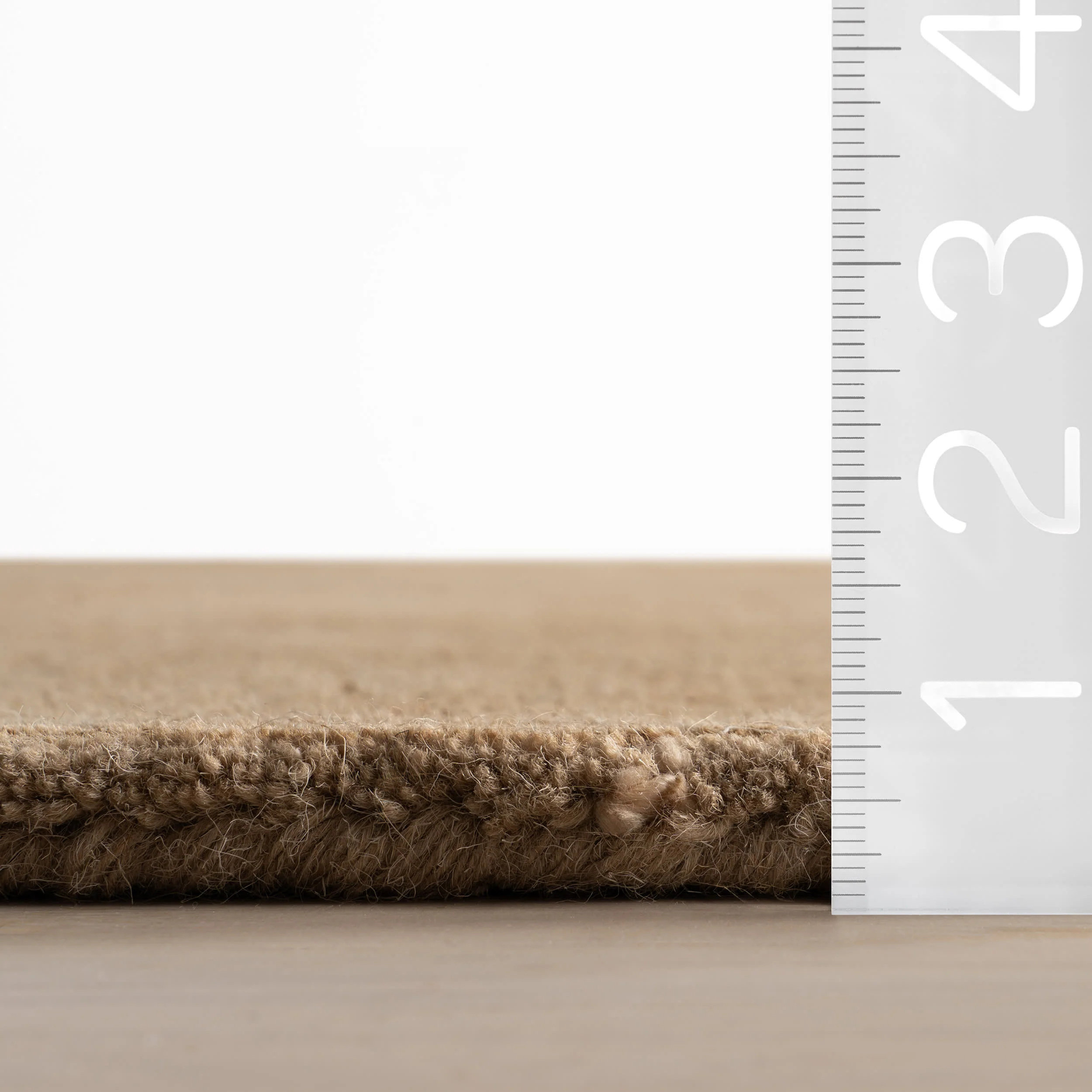 Mireille Solid Wool Cozy Rug | Sand - Image 6