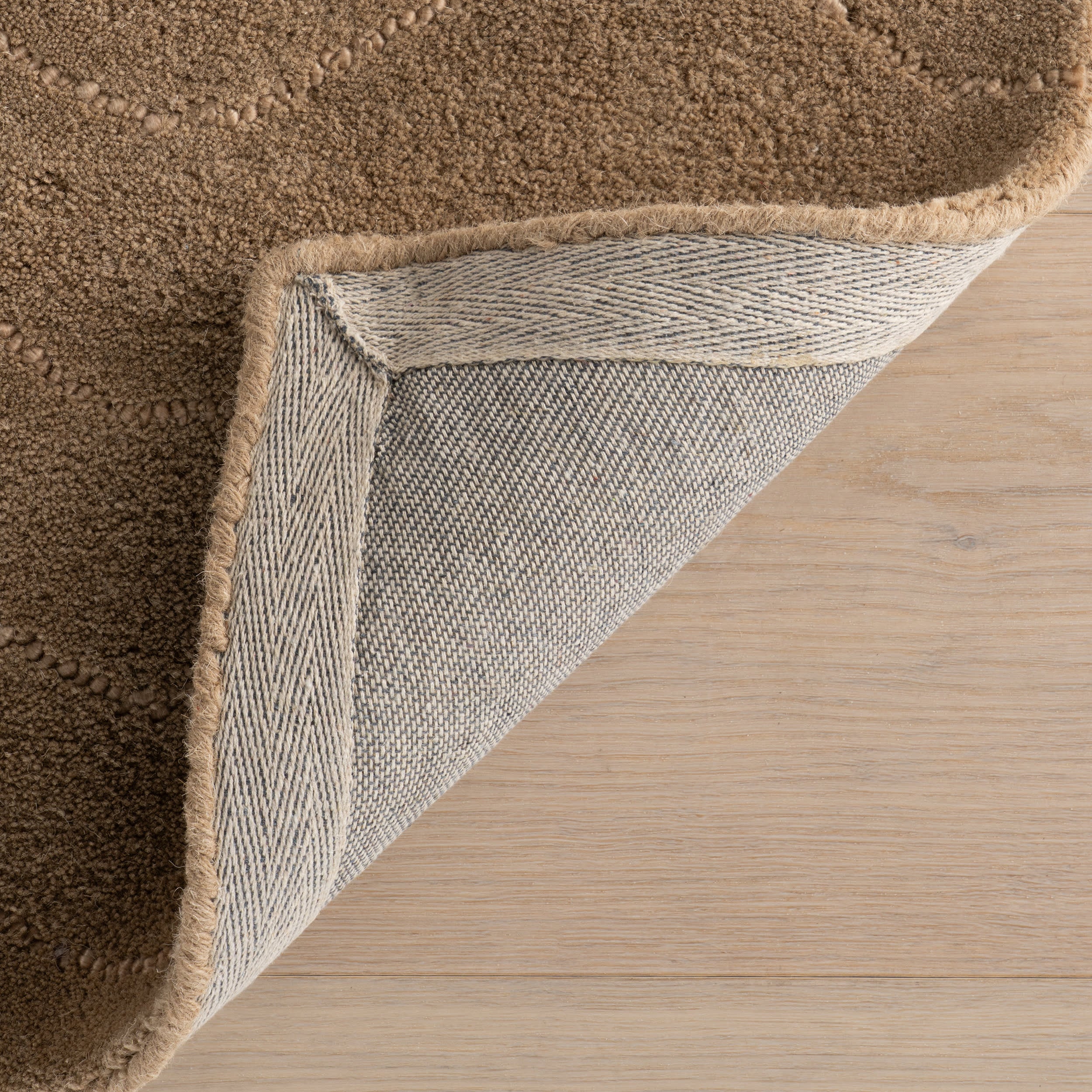 Mireille Solid Wool Cozy Rug | Sand - Image 8