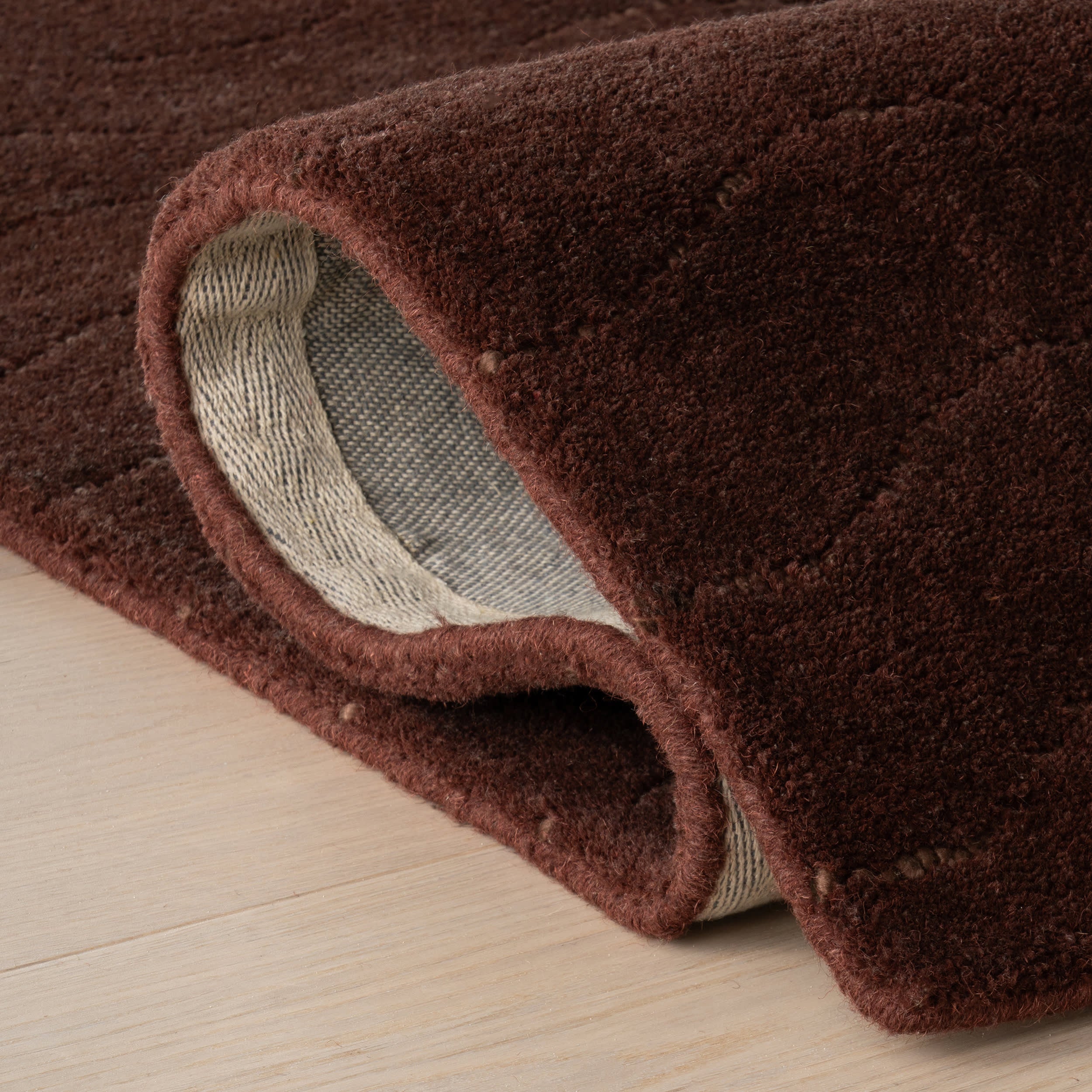 Mireille Solid Wool Cozy Rug | Brown - Image 11